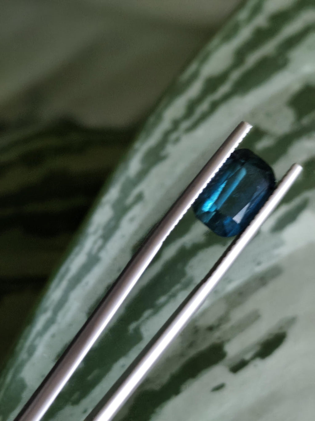 Natural Teal Tourmaline 3.09 Ct Cushion Cut Afghan Blue Green Indicolite Loose Gemstone