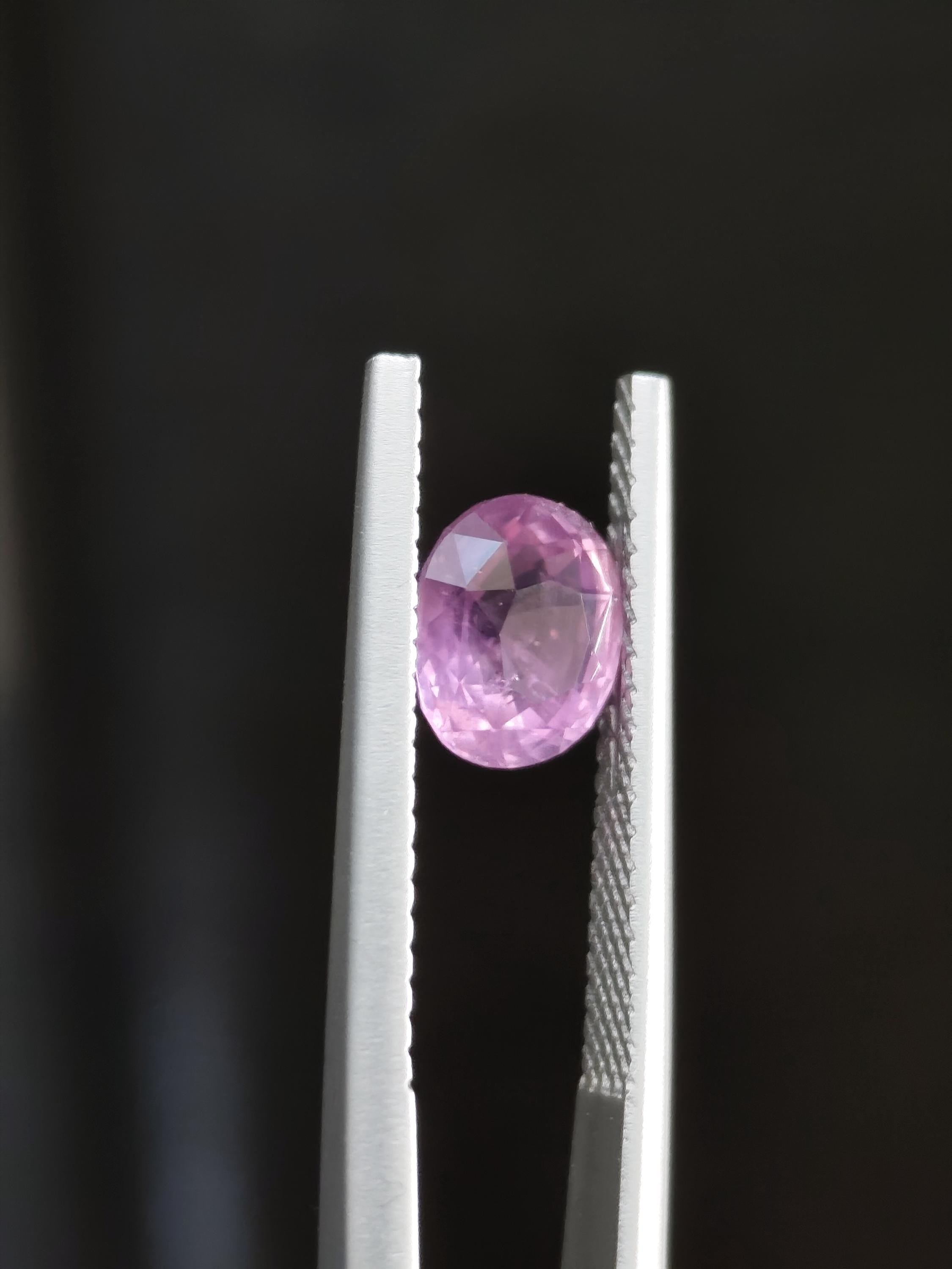 1.57 Ct Natural Unheated Padparadscha Certified Pinkish Orange Oval Sapphire | Sri Lanka Ceylon
