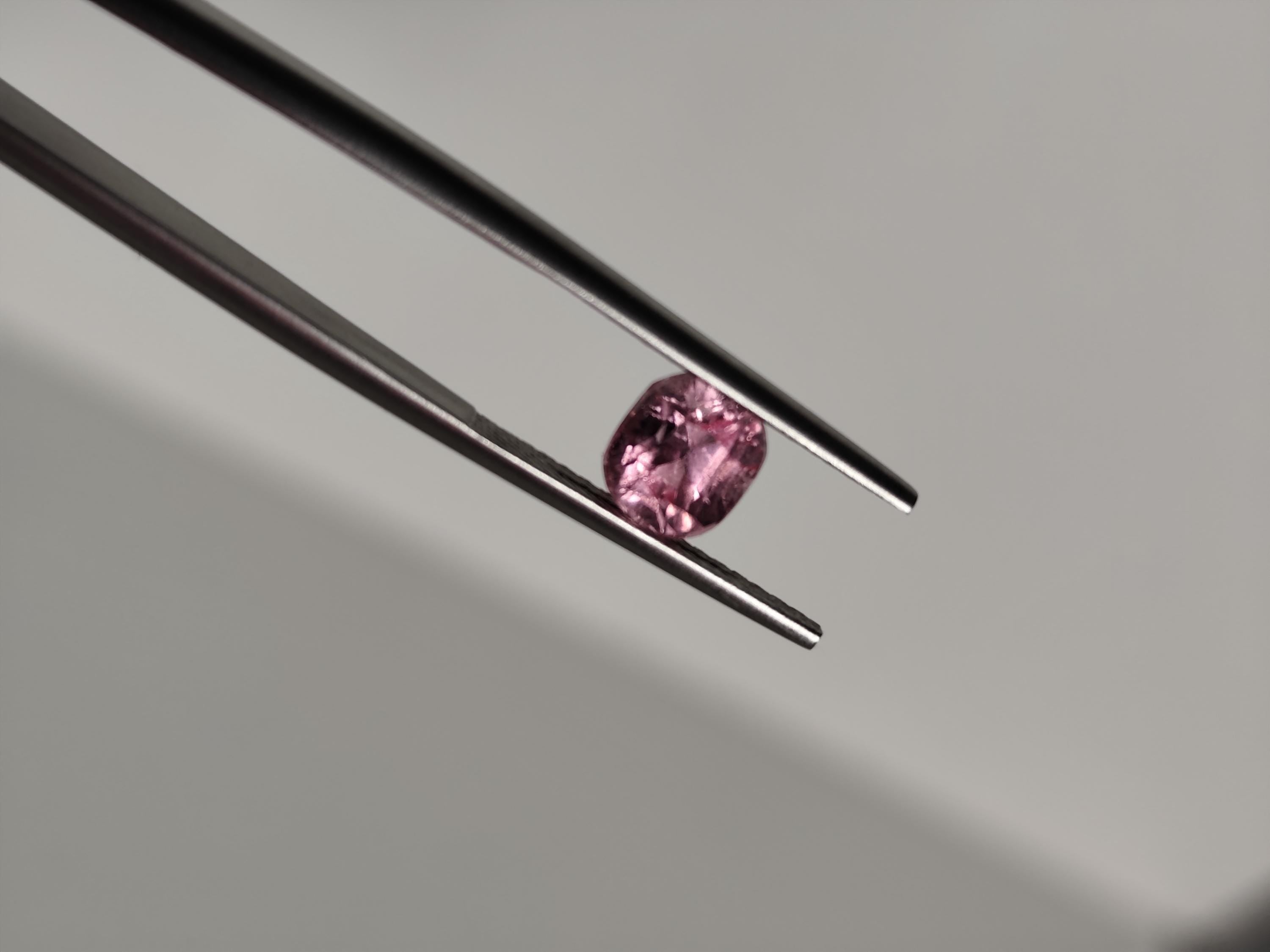 Natural Pink Tourmaline 1.57 CT Cushion / Soft Romantic Pink Gemstone for Ring / Afghan Origin