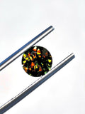 1.59 ct Natural Sphene Titanite Round | Exceptional Fire Dispersion | Deep Forest Green Flashy Gem