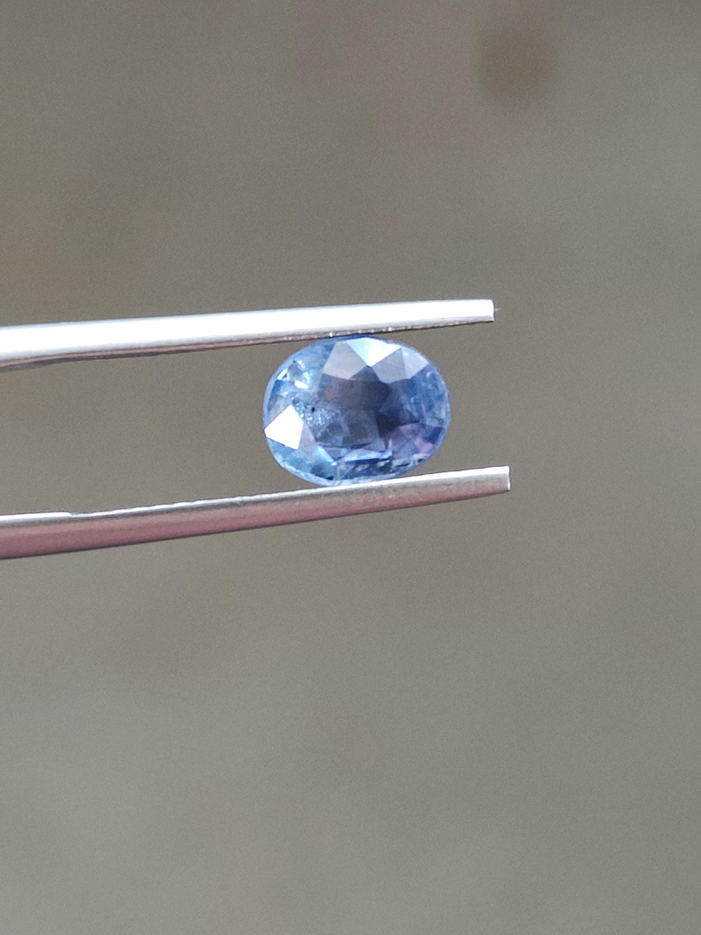 1.56 Ct Natural Cornflower Sky Blue Sapphire Oval Cut Loose Gemstone For Ring Jewelry