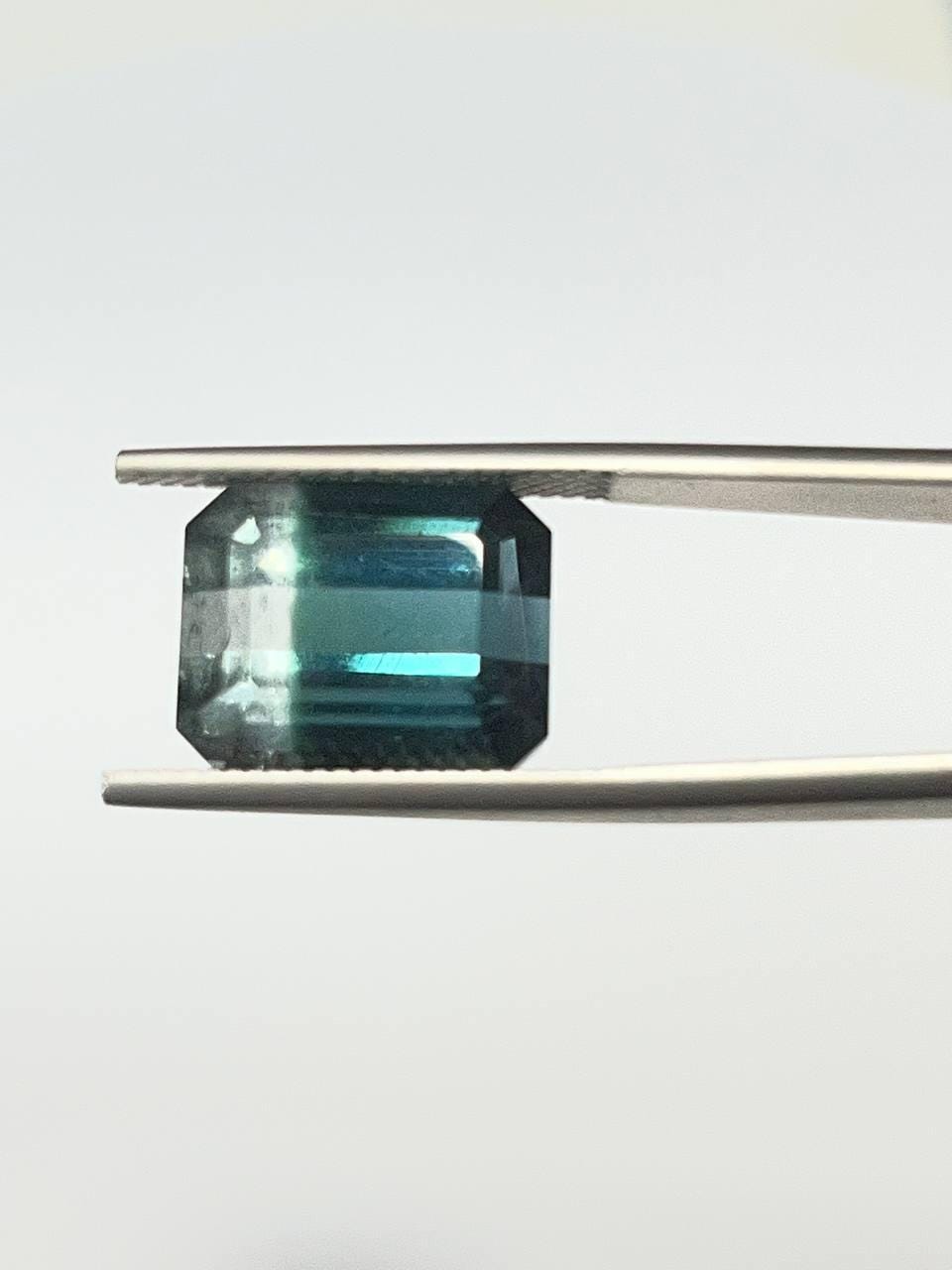 Natural Bi-Color Tourmaline Blue and Light Green 12.23 CT