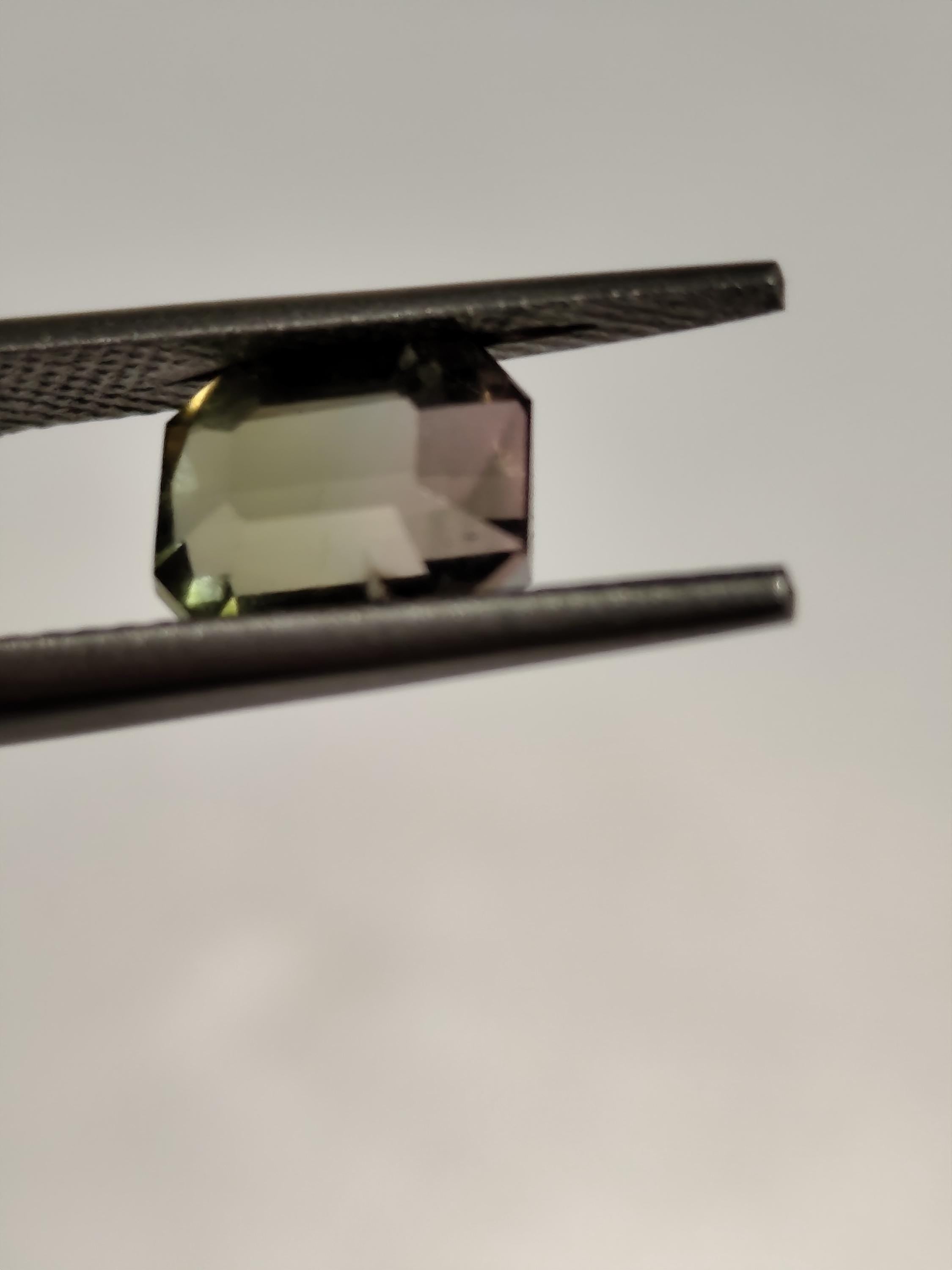 Bi-Color Tourmaline 2.53 Ct – Green Pink Tourmaline – Emerald Cut – Afghanistan Natural Gemstone – Watermelon Style