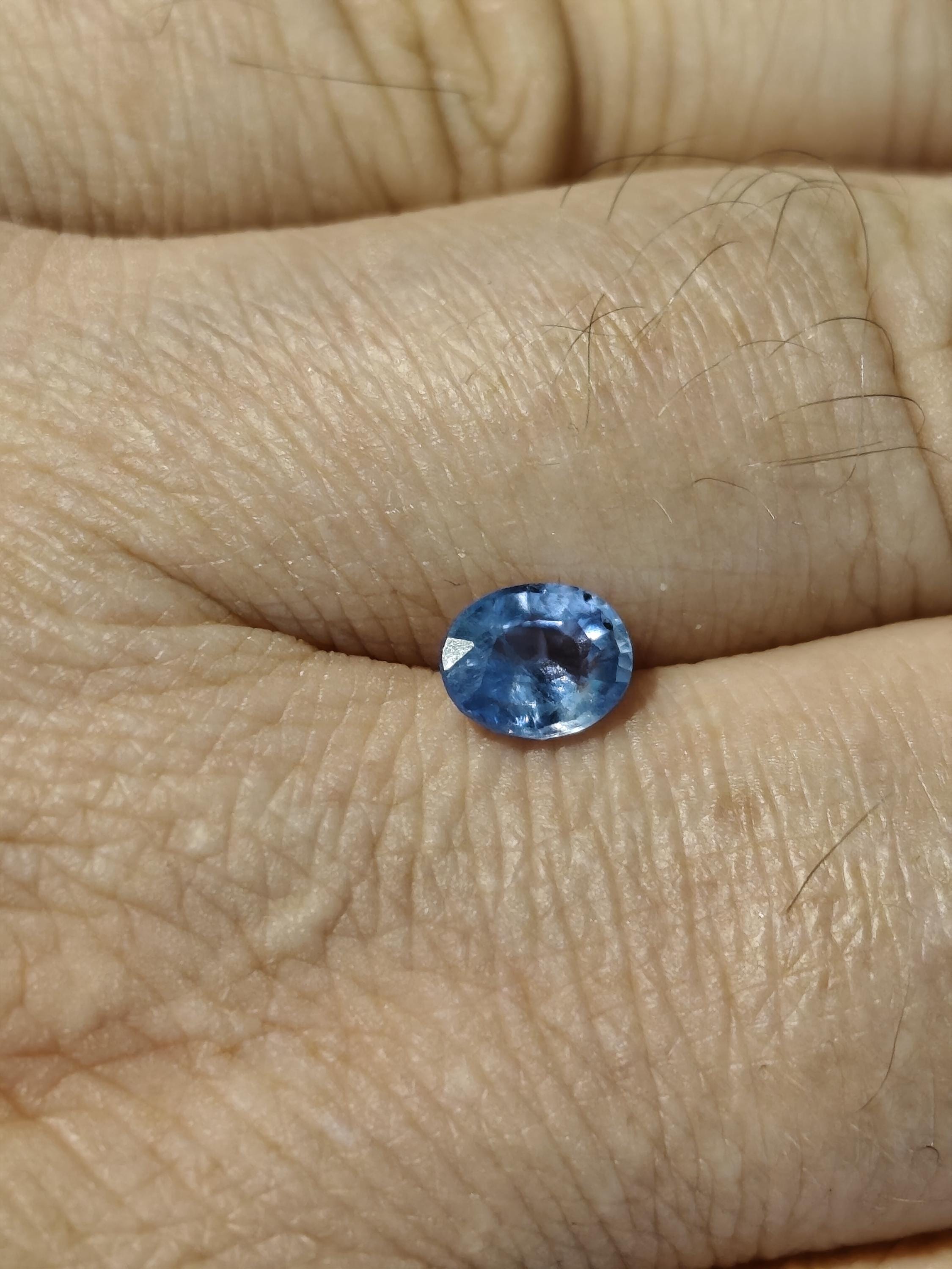 1.23 Ct Neon Cornflower Blue Sapphire Certified Natural Oval Cut Loose Sapphire