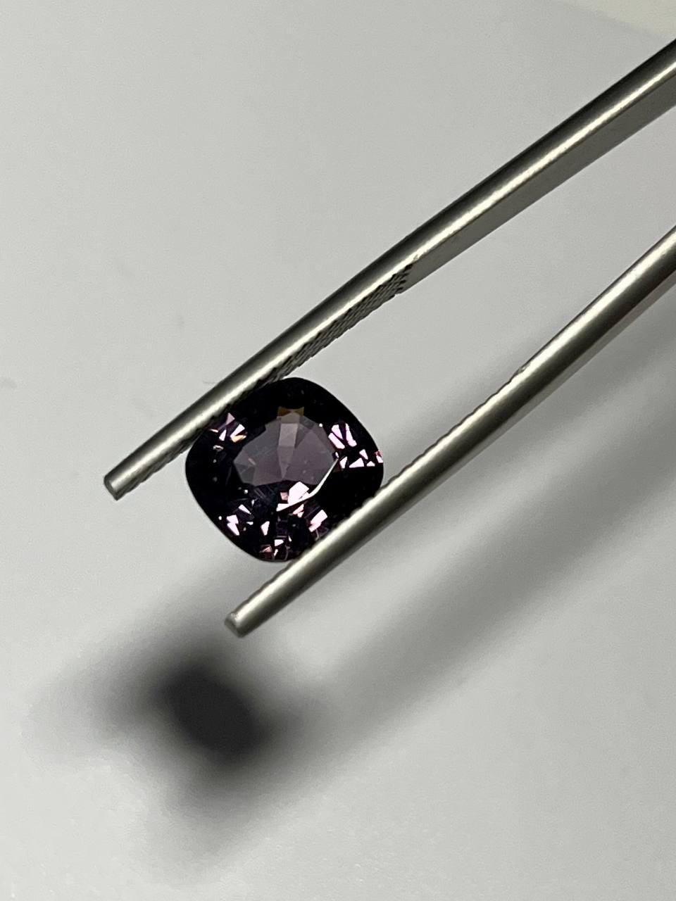 2.81 Ct Natural Violet Spinel Cushion | Burma | No Heat | Greyish Purple Gemstone  for ring