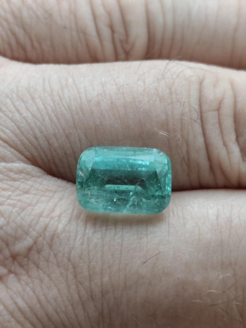 Natural Seafoam Green Tourmaline 8.39 Ct Cushion – Greenish Blue Afghan Tourmaline – Large Collector Gemstone
