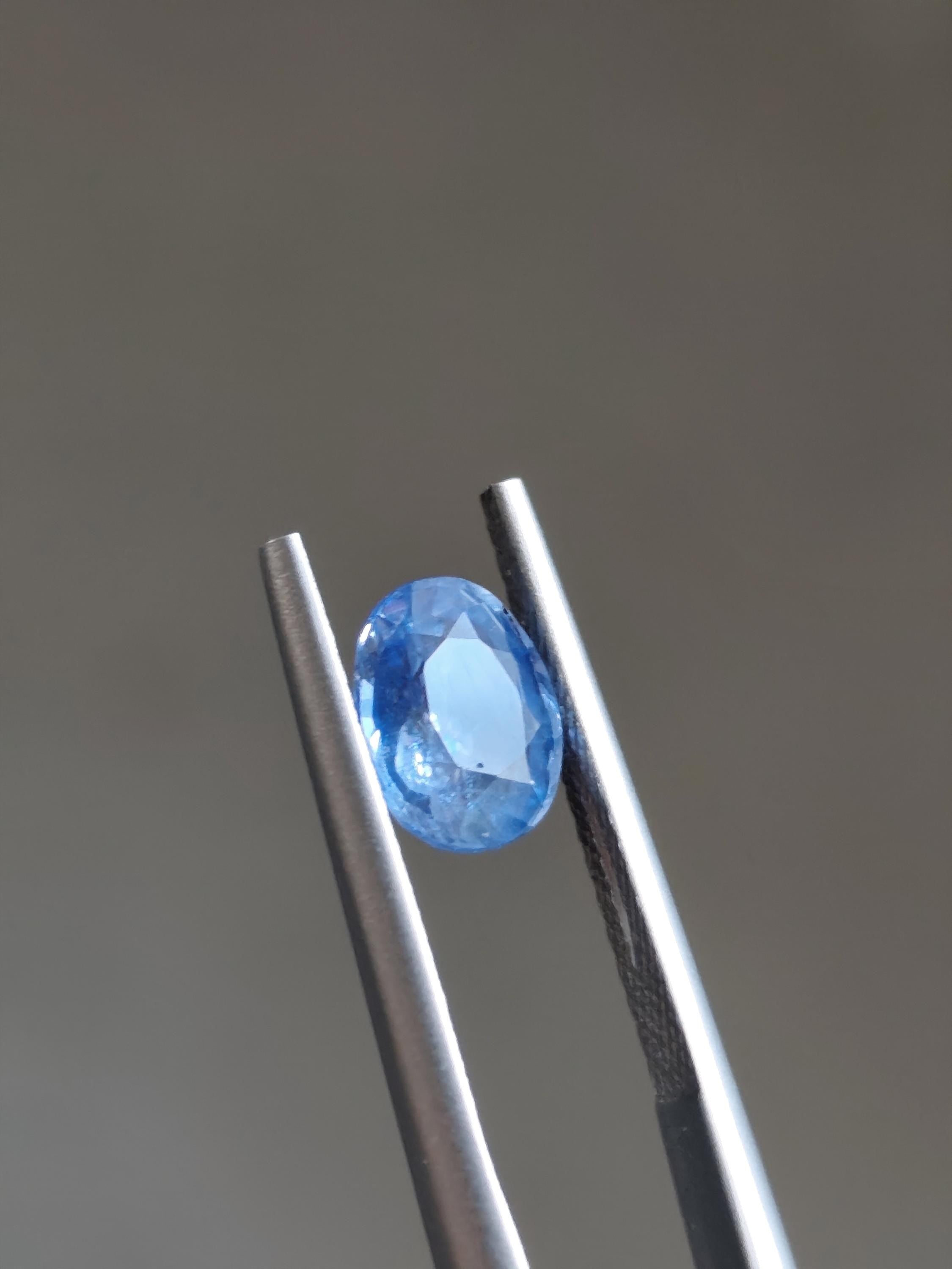 1.56 Ct Natural Cornflower Sky Blue Sapphire Oval Cut Loose Gemstone For Ring Jewelry