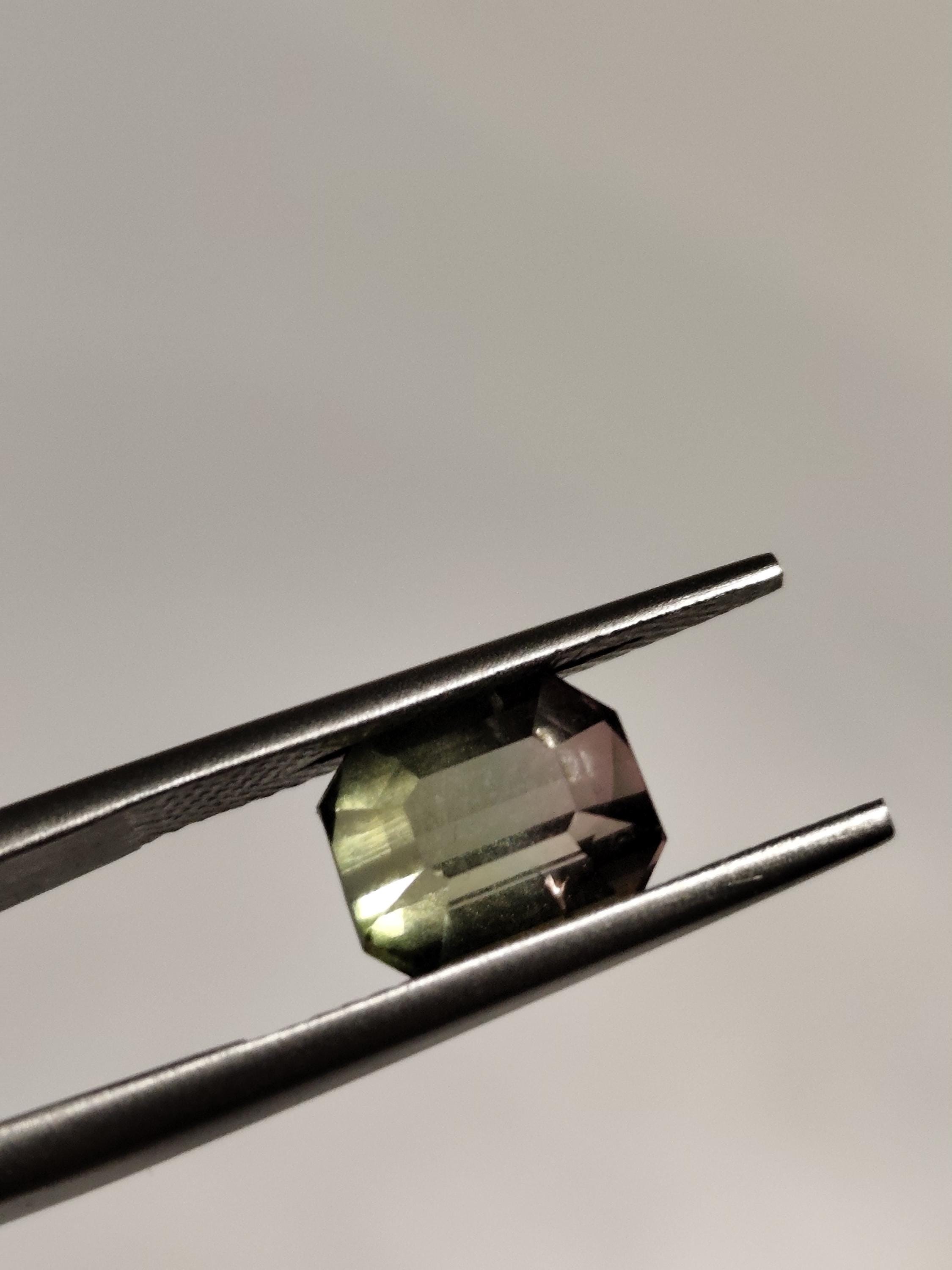 Bi-Color Tourmaline 2.53 Ct – Green Pink Tourmaline – Emerald Cut – Afghanistan Natural Gemstone – Watermelon Style
