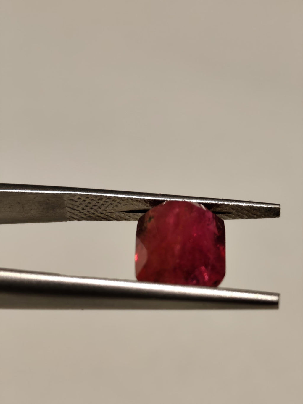 Natural Rubellite Tourmaline 3.20 Ct  Pinkish Red  Cushion Cut Loose Gemstone Afghan
