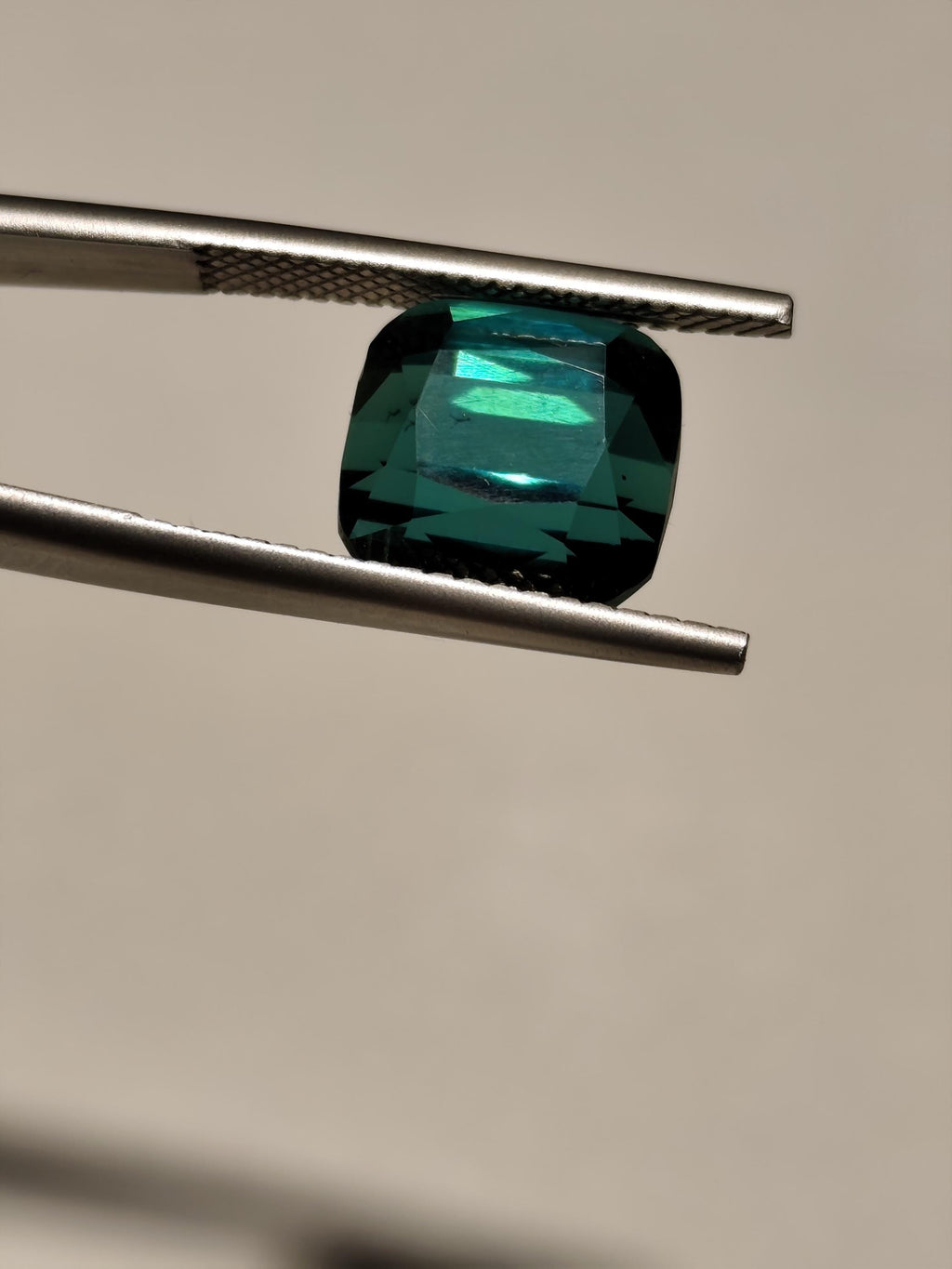Natural Afghan Teal Tourmaline 6.13 Ct Cushion Cut Clean Bluish Green Gemstone