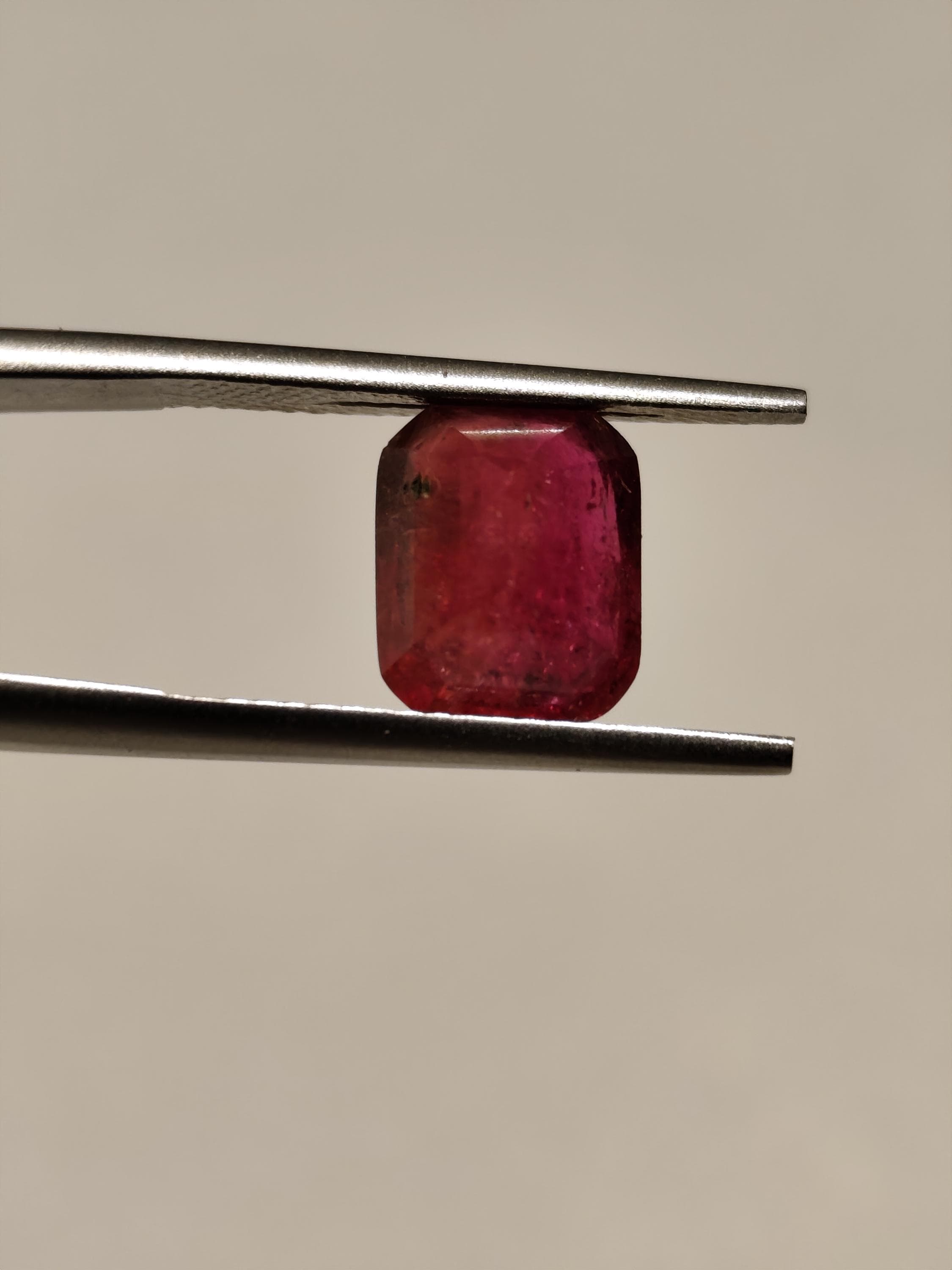 Natural Rubellite Tourmaline 3.20 Ct  Pinkish Red  Cushion Cut Loose Gemstone Afghan