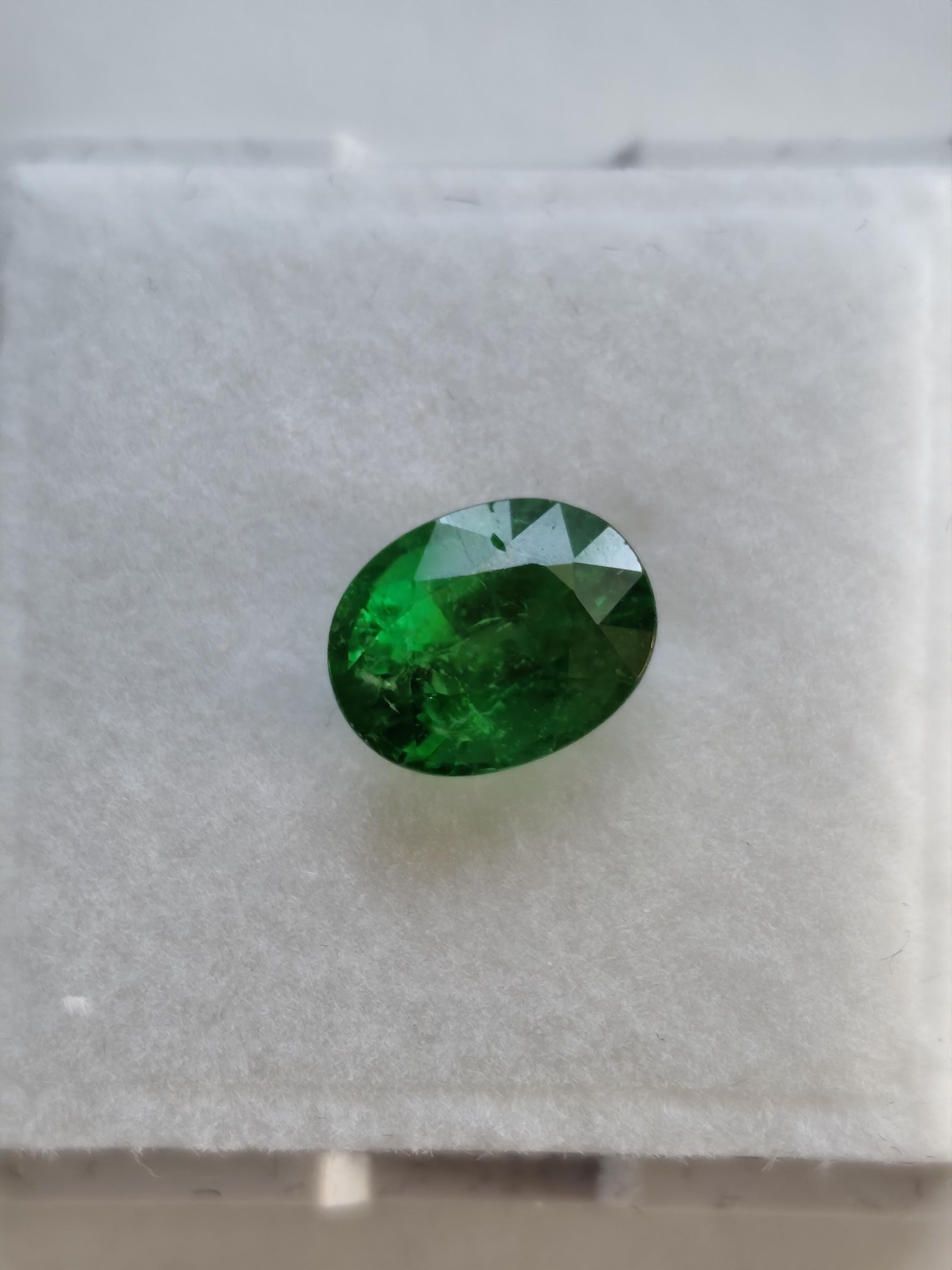 Natural Tsavorite Garnet 2.47 Ct Vivid Green Oval Cut – Unheated – Bright Neon Green Gemstone
