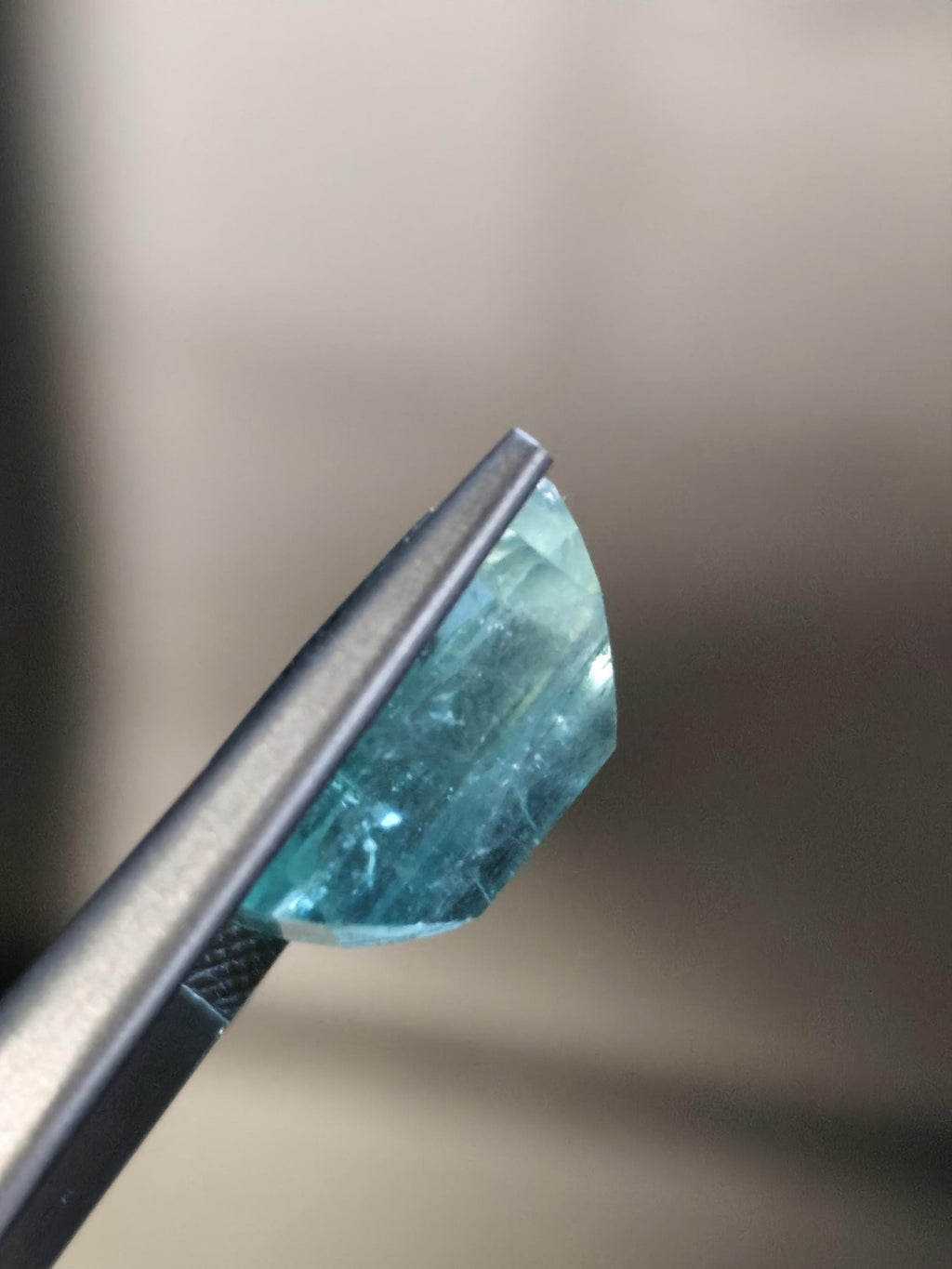 14.30 Ct Natural Seafoam Green Tourmaline Cushion Cut Afghan Loose Gemstone