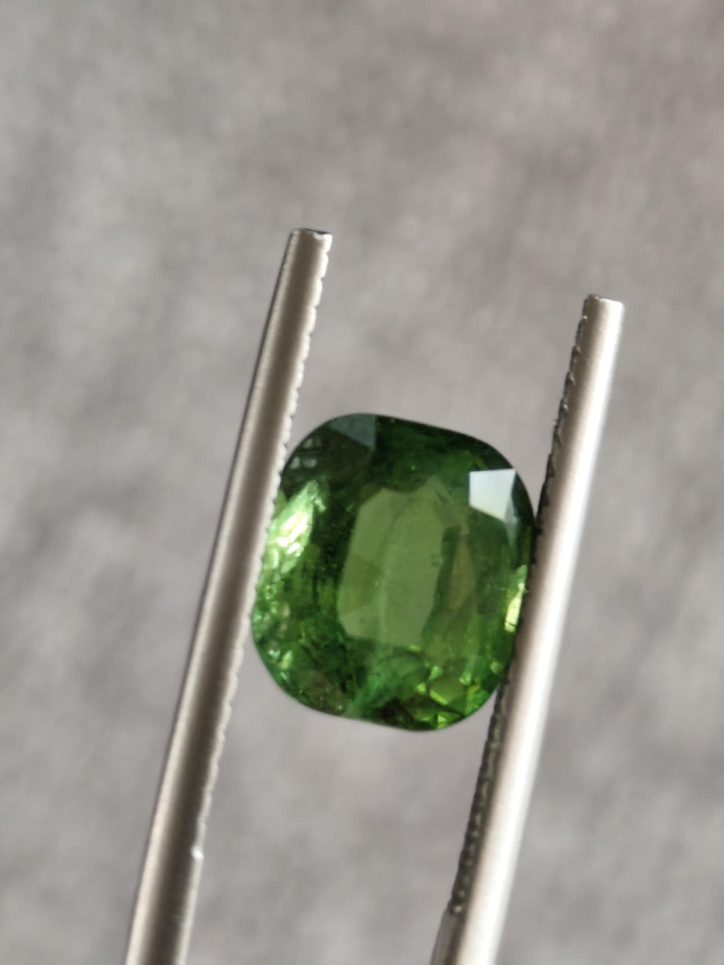 Natural Tsavorite Garnet 3.57 Ct Vivid Green Cushion Cut – Large Size Loose Gemstone – Collector