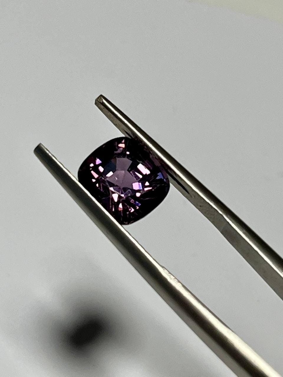 3.20 Ct Natural Purple Lavender Spinel Burmese  Cushion Cut Loose No Heat Collector Gem