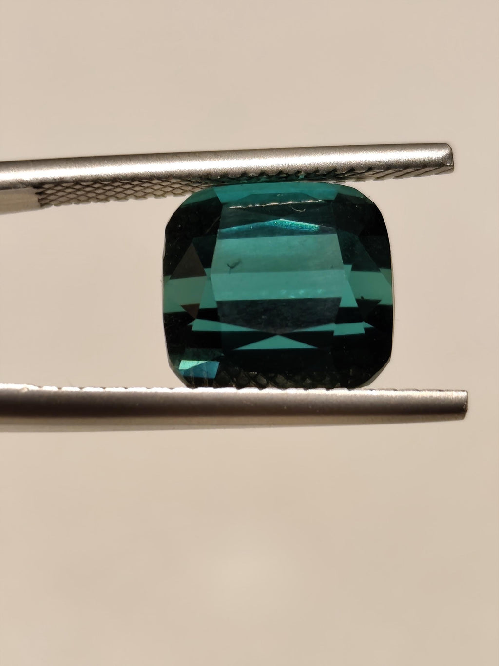 Natural Afghan Teal Tourmaline 6.13 Ct Cushion Cut Clean Bluish Green Gemstone