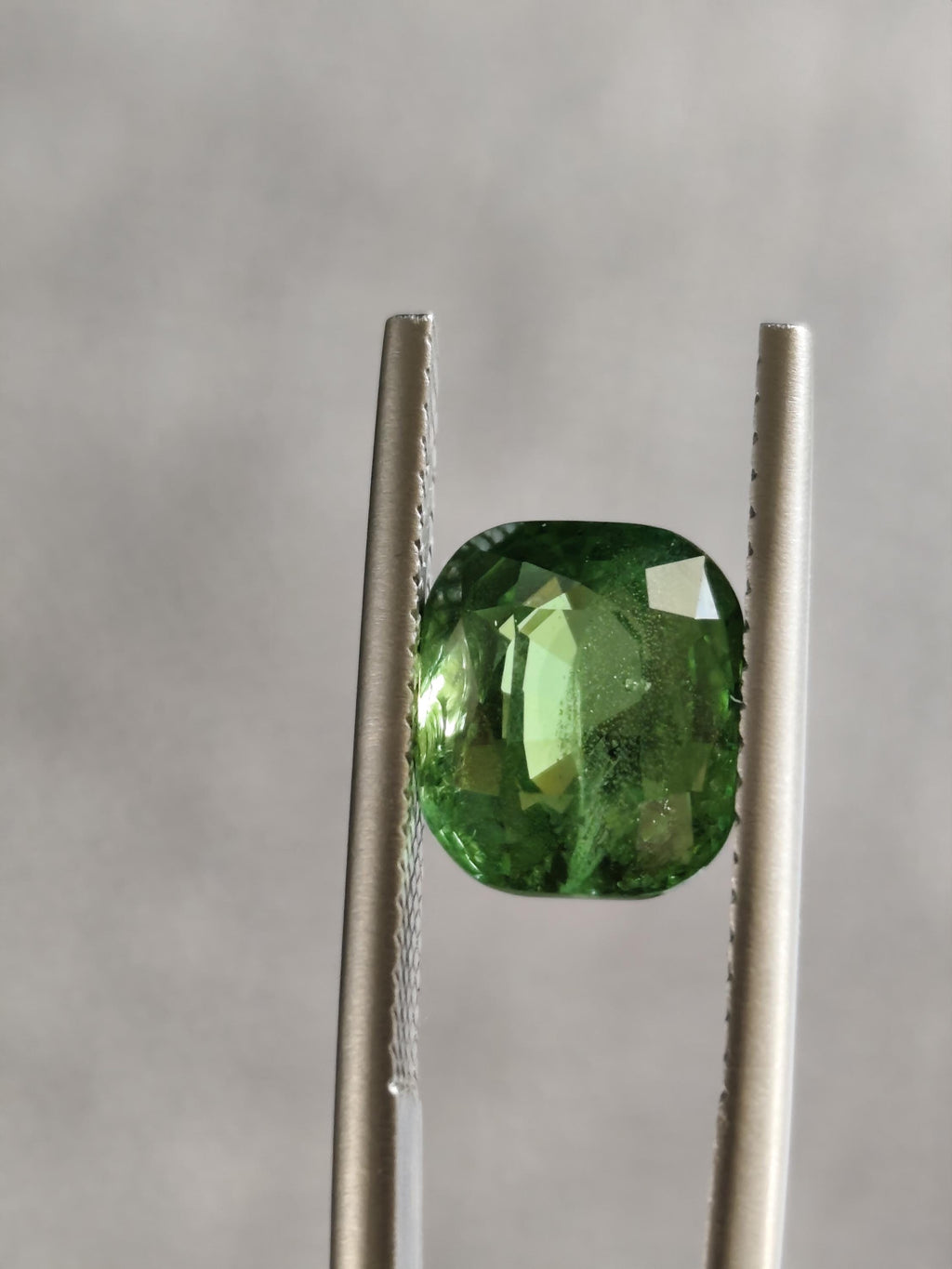 Natural Tsavorite Garnet 3.57 Ct Vivid Green Cushion Cut – Large Size Loose Gemstone – Collector
