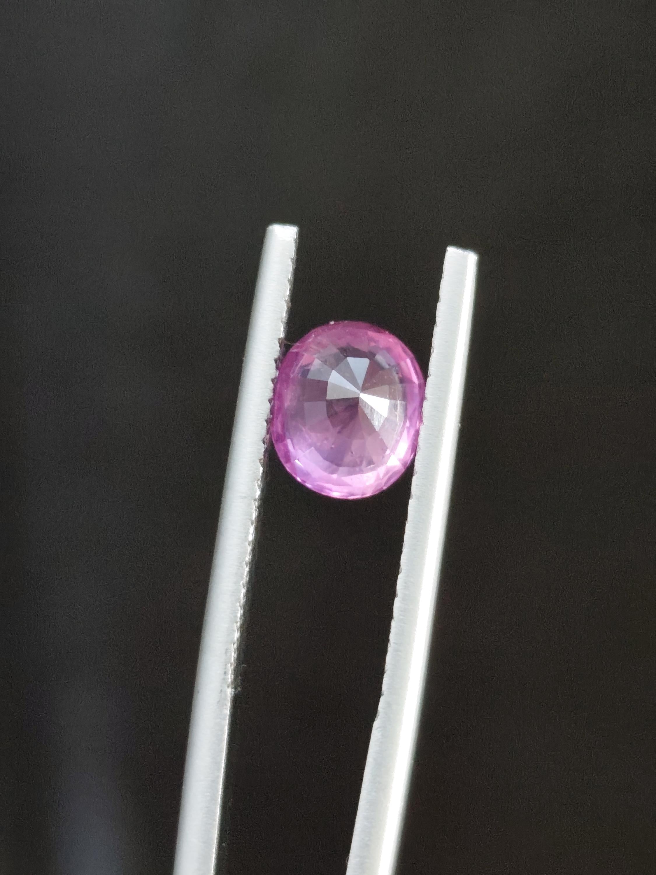 1.57 Ct Natural Unheated Padparadscha Certified Pinkish Orange Oval Sapphire | Sri Lanka Ceylon