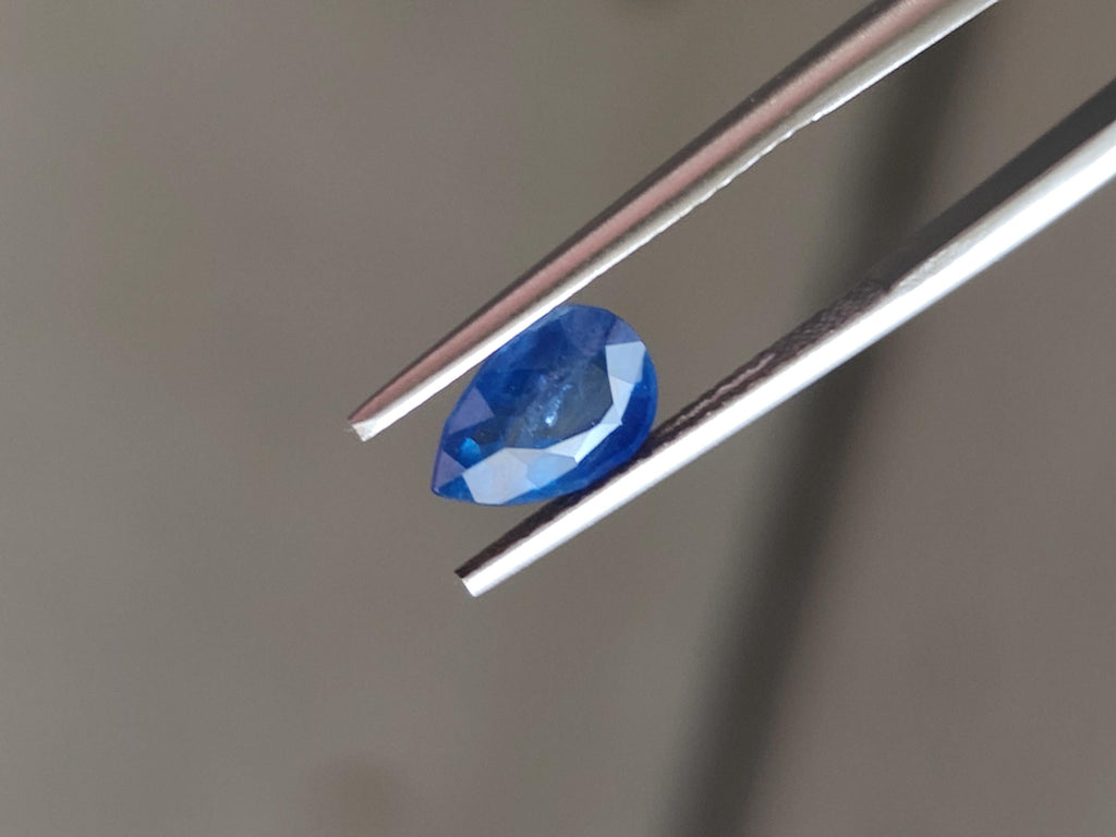 Natural Vivid Electric Blue Sapphire 1.69 Ct Pear Cut Heated Loose Gemstone Certified Corundum