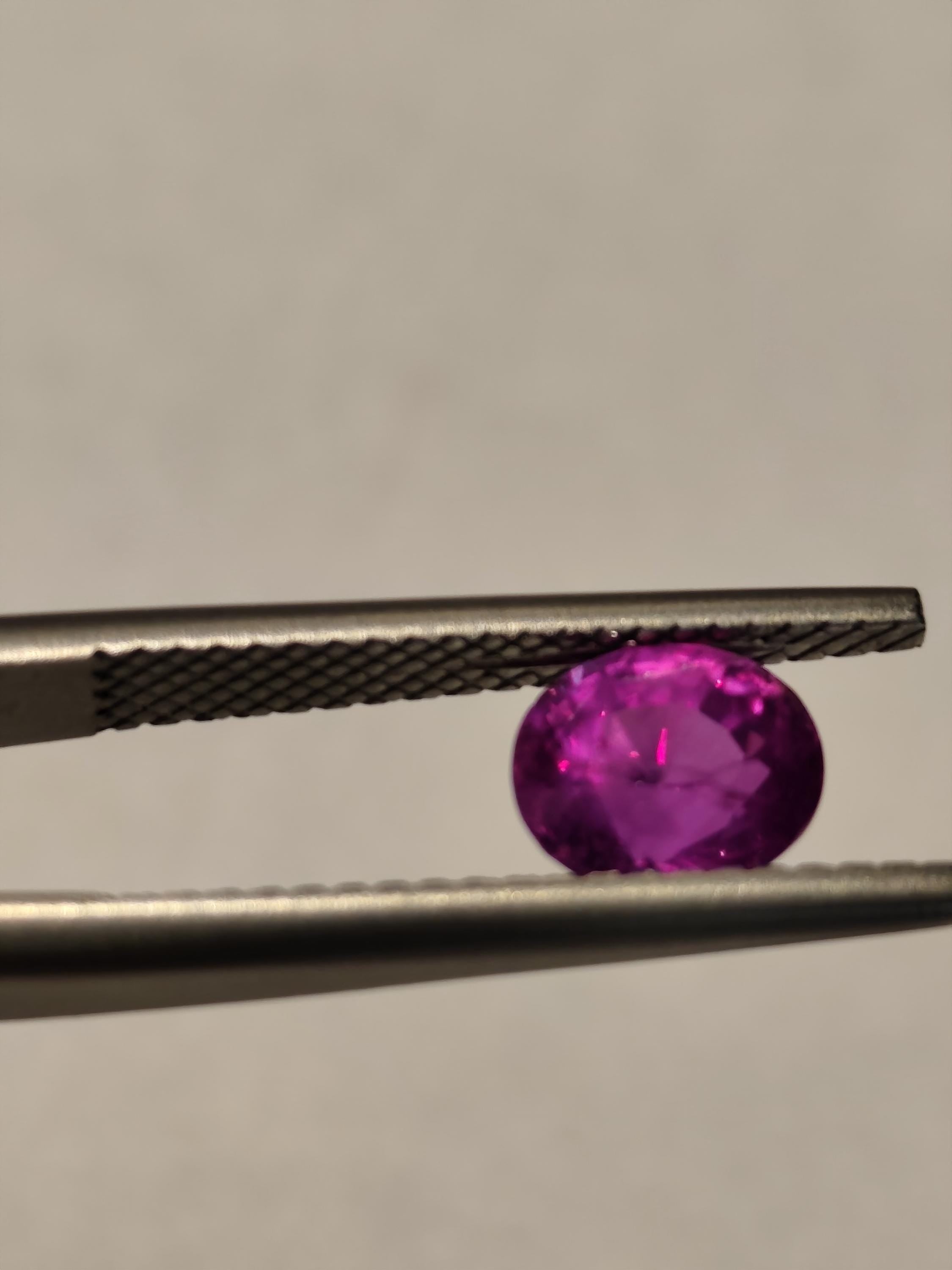 Vivid Hot Pink Sapphire 1.61ct Natural Ceylon Oval Cut Loose Gemstone