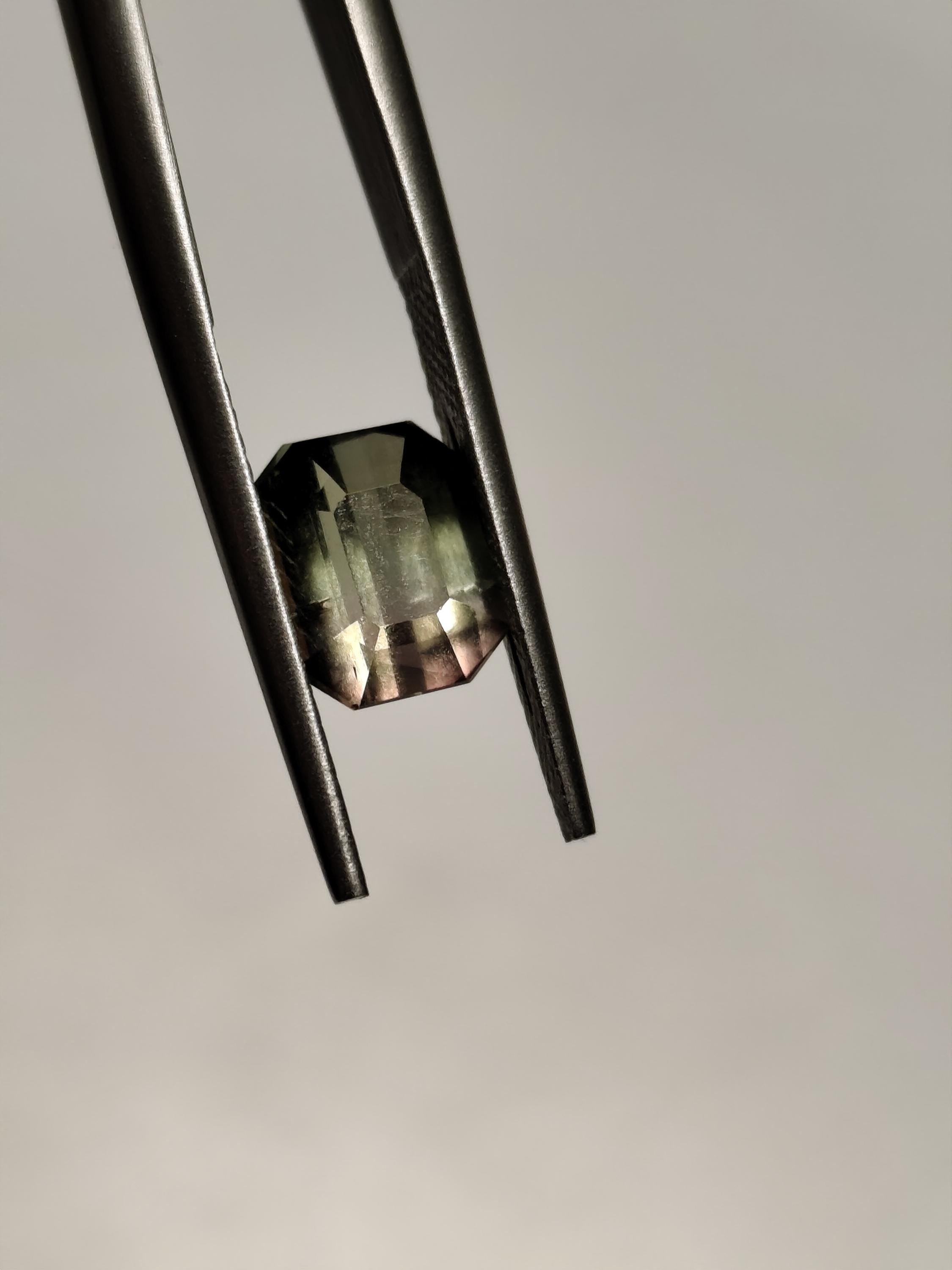 Bi-Color Tourmaline 2.53 Ct – Green Pink Tourmaline – Emerald Cut – Afghanistan Natural Gemstone – Watermelon Style