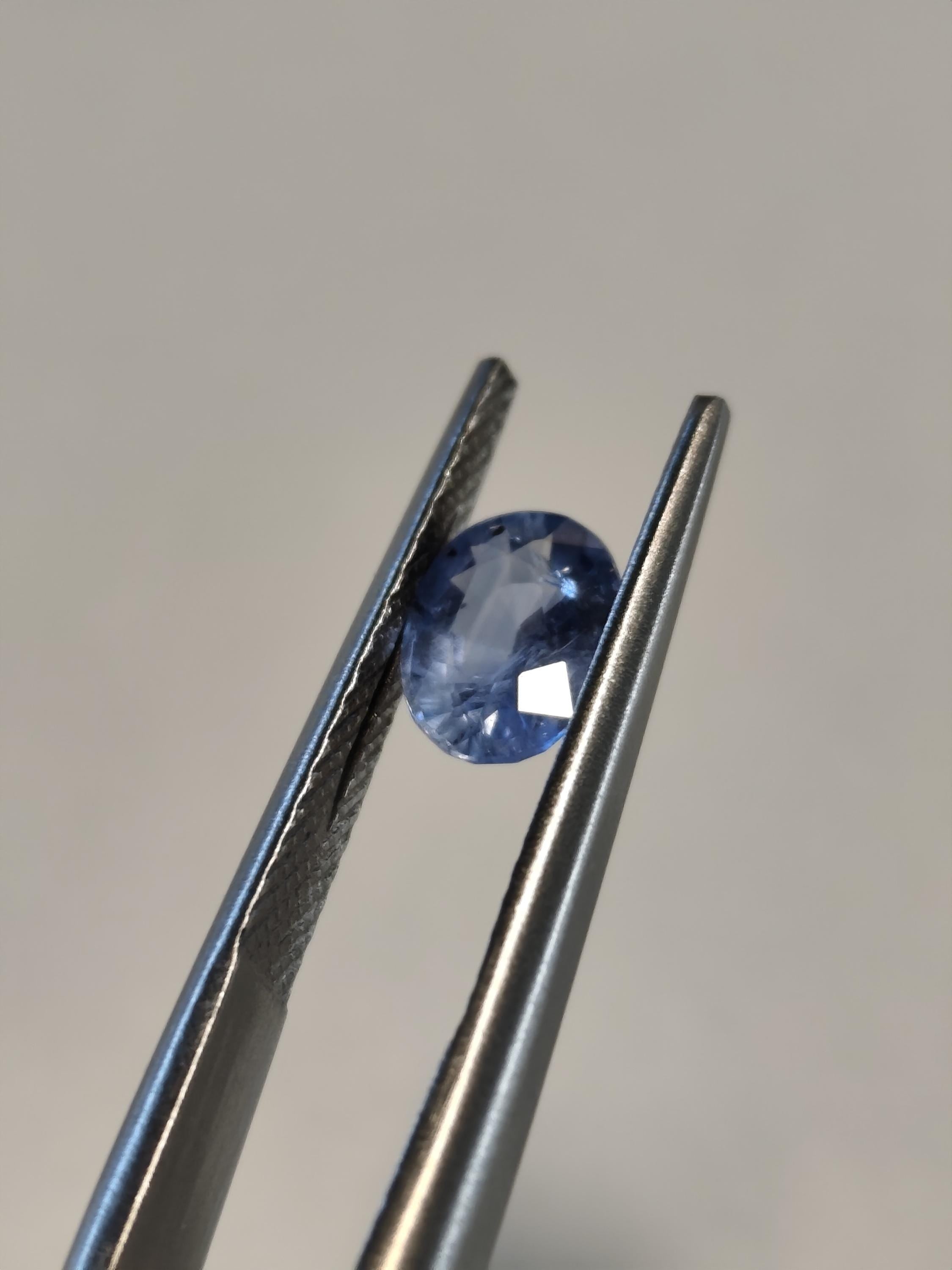 1.23 Ct Neon Cornflower Blue Sapphire Certified Natural Oval Cut Loose Sapphire