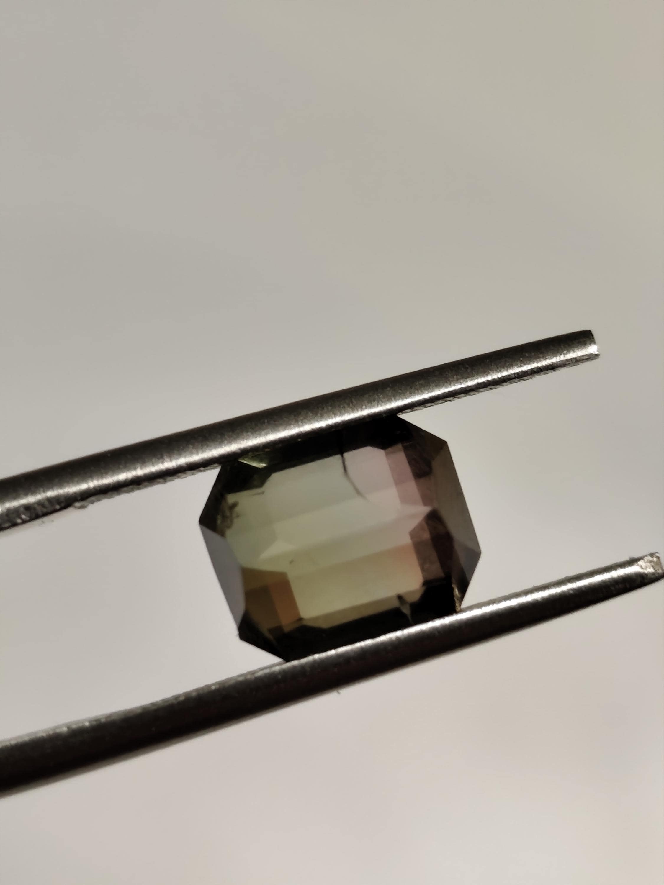 Bi-Color Tourmaline 2.53 Ct – Green Pink Tourmaline – Emerald Cut – Afghanistan Natural Gemstone – Watermelon Style