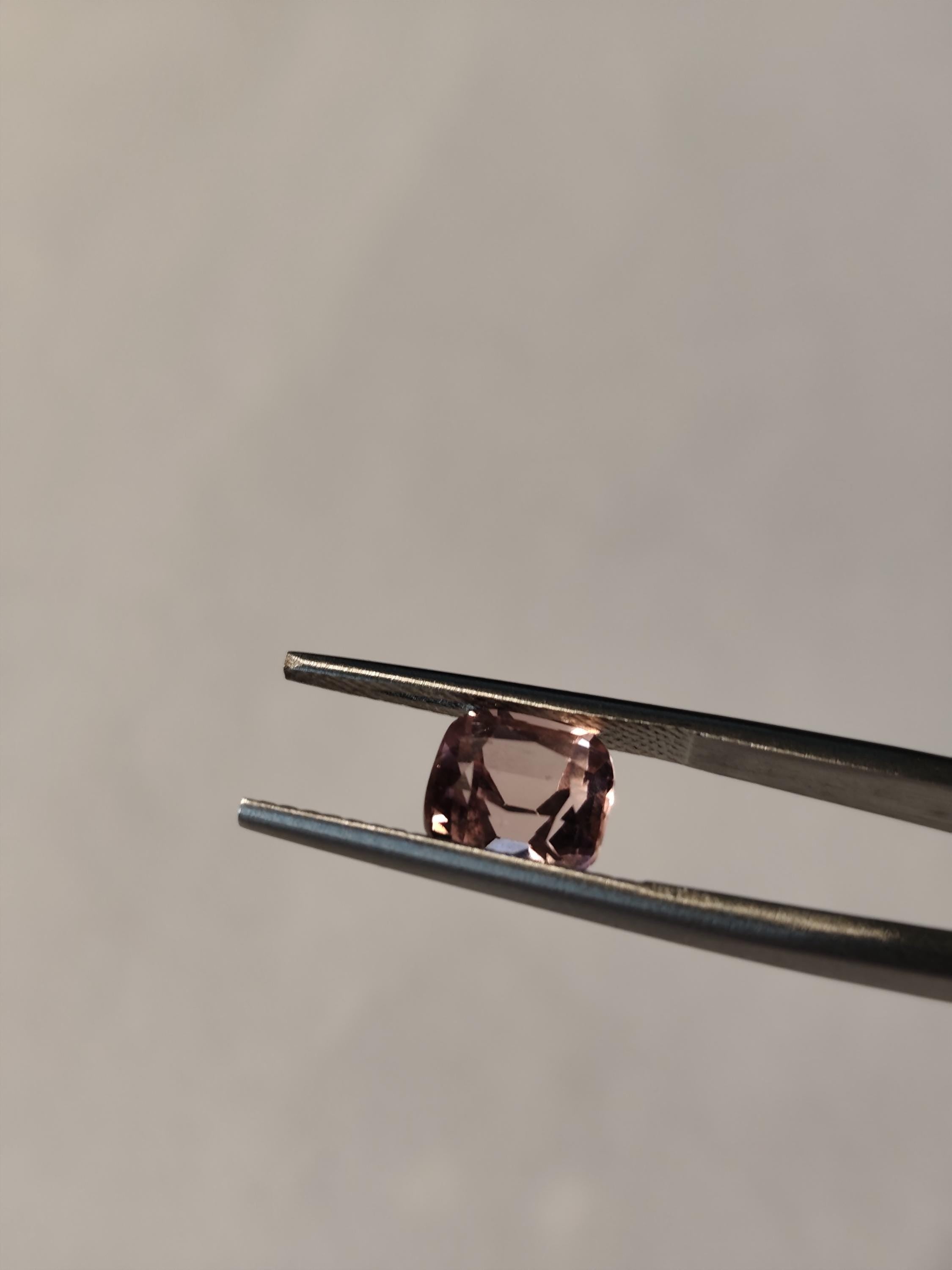 2.39 Ct Light Pink Tourmaline Cushion Cut | Bubblegum Pastel | Natural Afghanistan Tourmaline