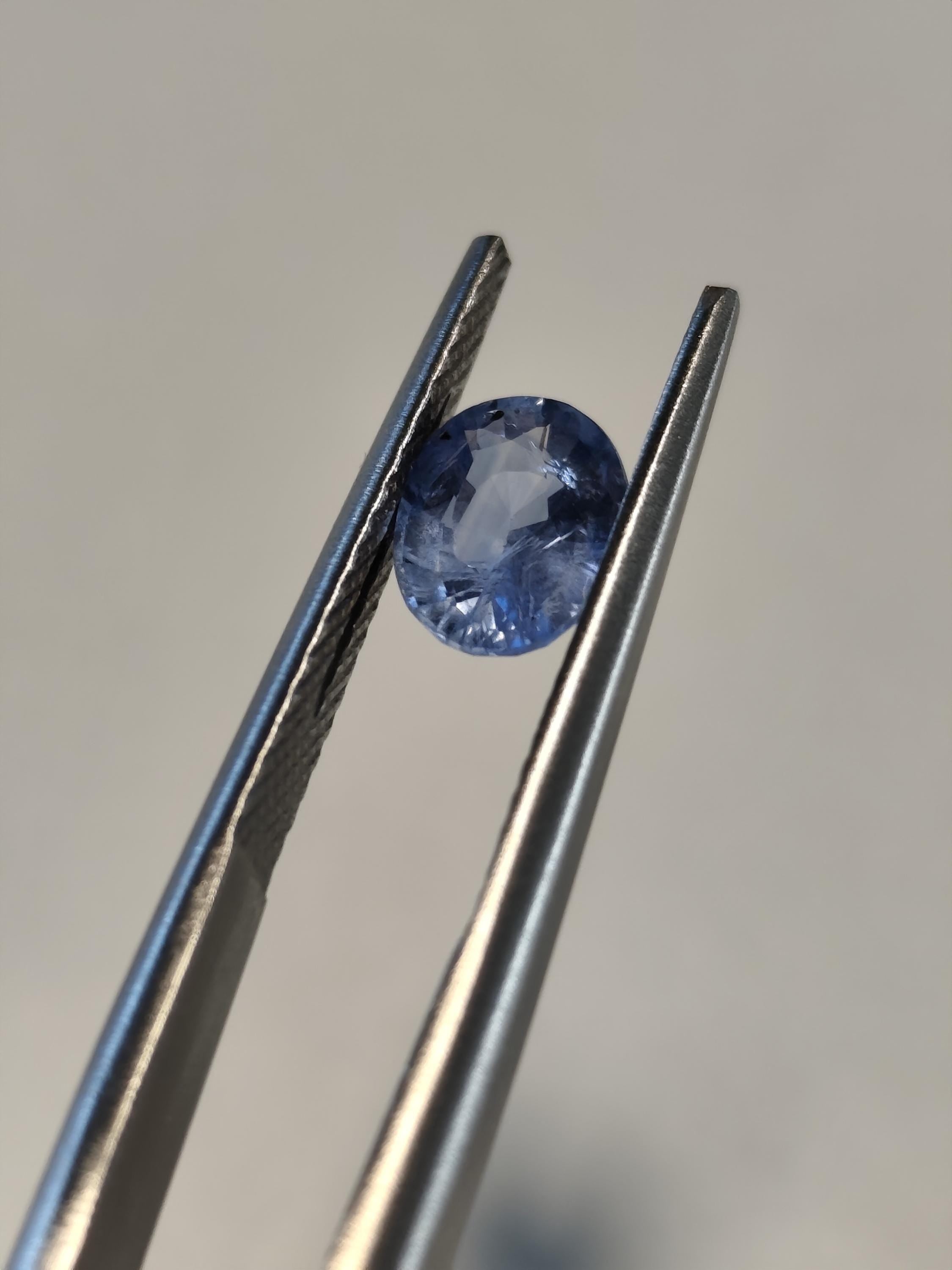 1.23 Ct Neon Cornflower Blue Sapphire Certified Natural Oval Cut Loose Sapphire