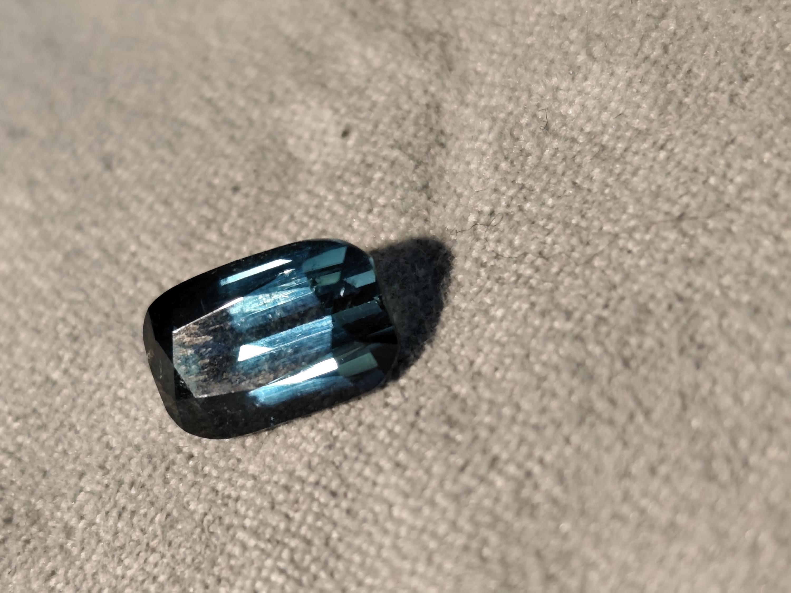 Natural Teal Tourmaline 3.09 Ct Cushion Cut Afghan Blue Green Indicolite Loose Gemstone