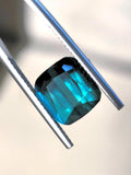 Natural Afghan Teal Tourmaline 6.13 Ct Cushion Cut Clean Bluish Green Gemstone