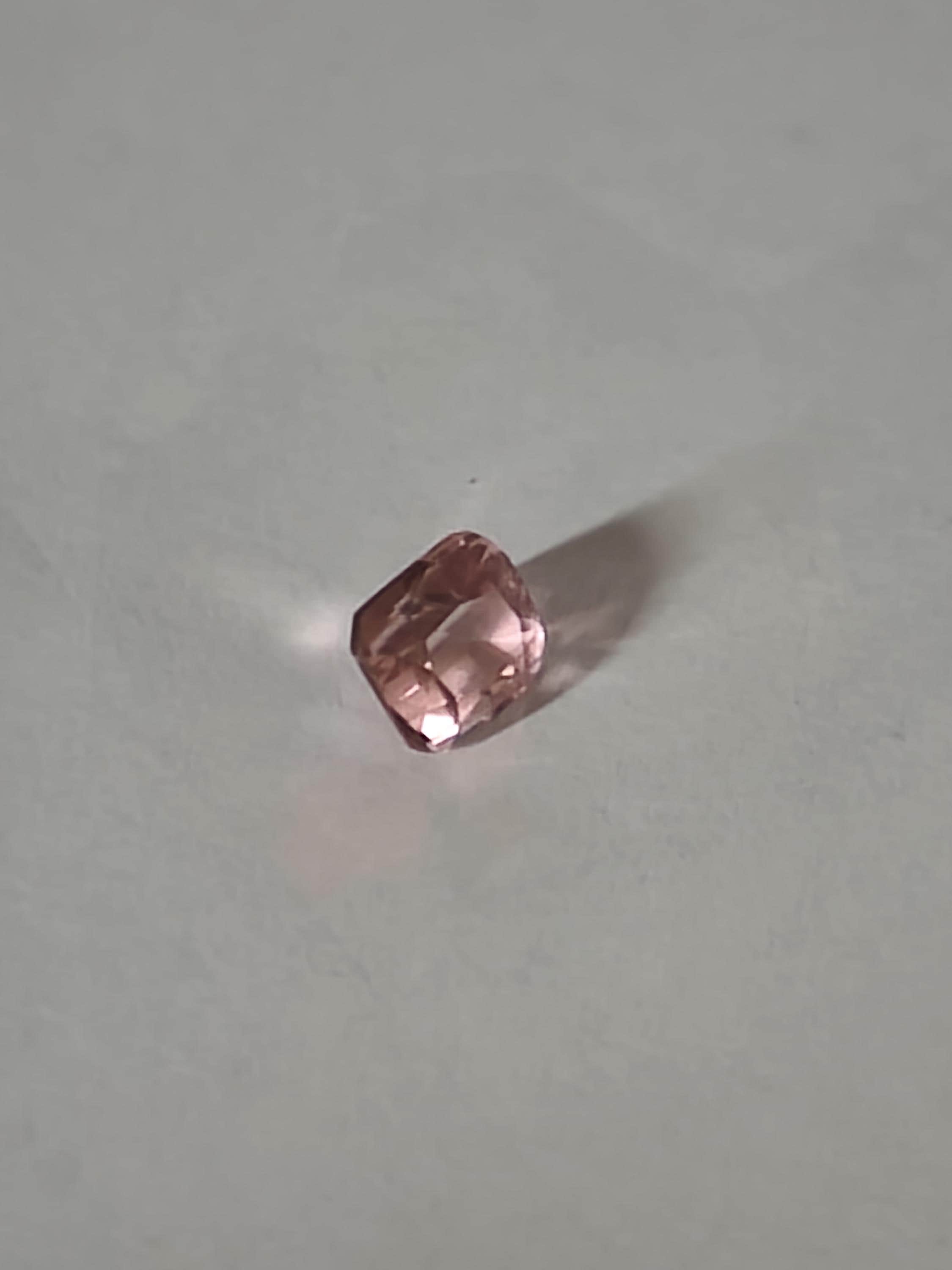 2.39 Ct Light Pink Tourmaline Cushion Cut | Bubblegum Pastel | Natural Afghanistan Tourmaline
