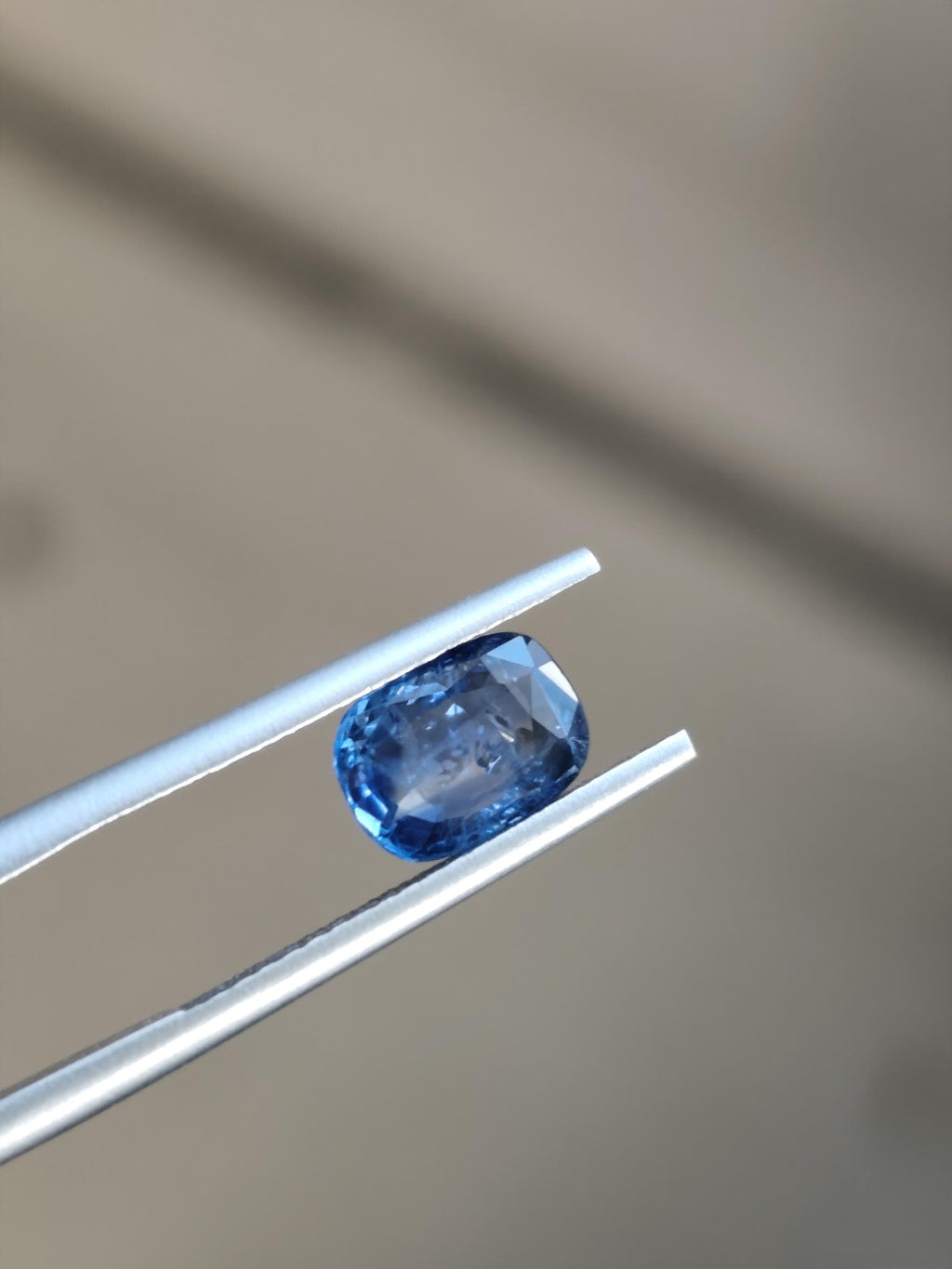 Vivid Electric Blue Sapphire 1.57 Ct Cushion Cut Natural Certified Sapphire Loose Gemstone