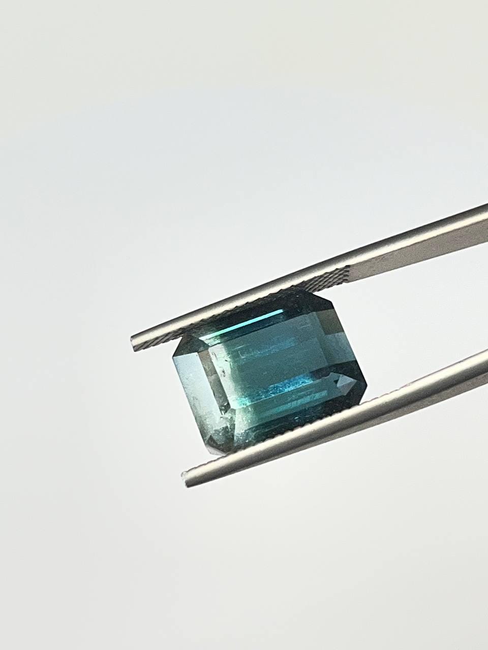 Natural Bi-Color Tourmaline Blue and Light Green 12.23 CT
