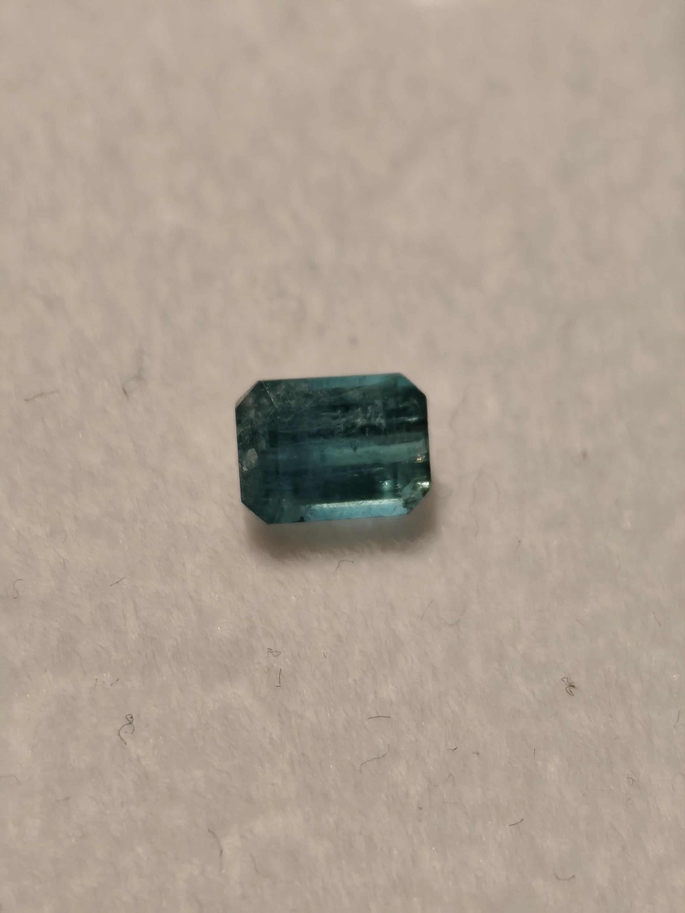 0.92 Ct Natural Afghan Blue-Green Tourmaline – Lagoon Teal Emerald Cut Loose Gemstone