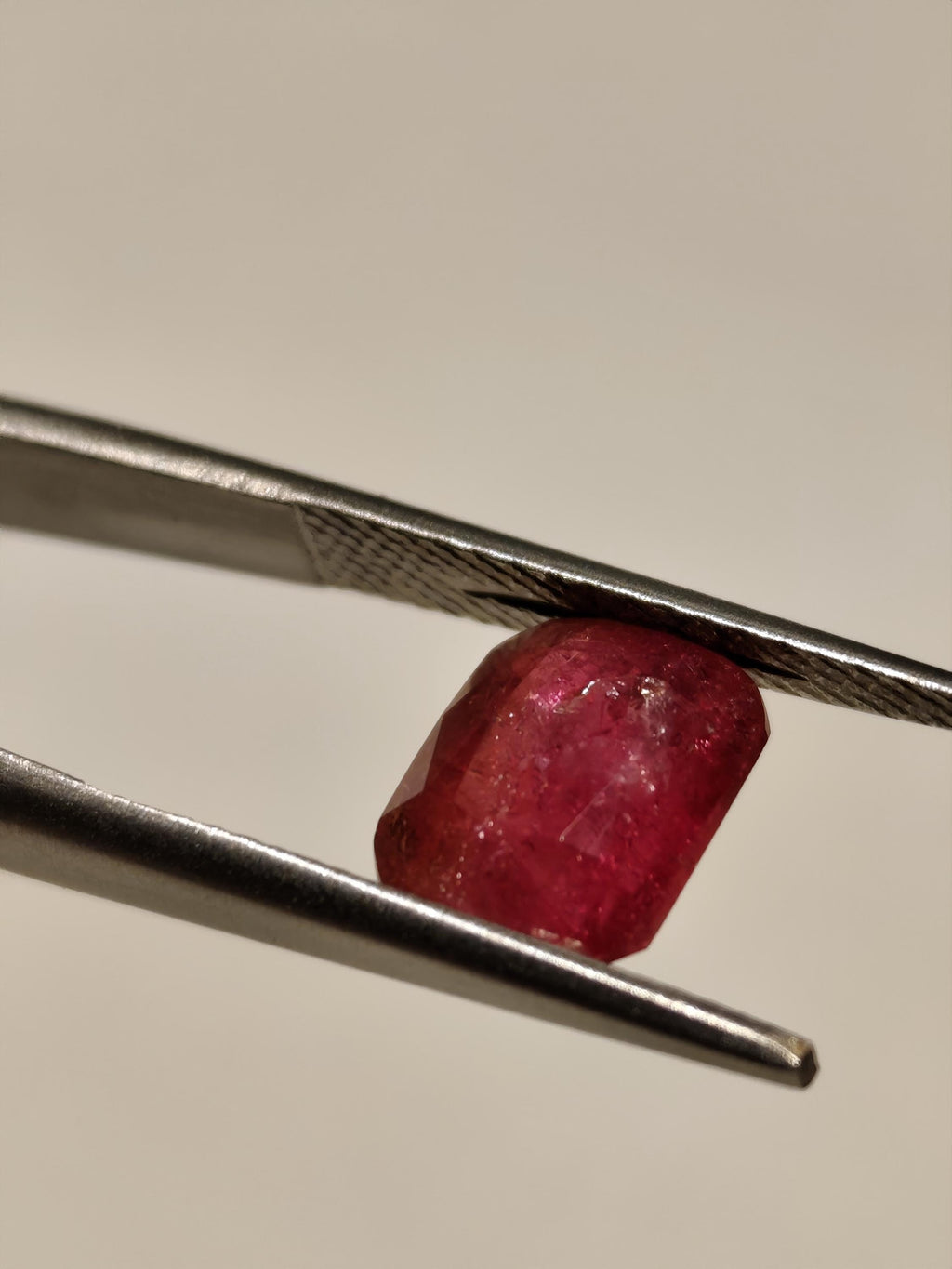Natural Rubellite Tourmaline 3.20 Ct  Pinkish Red  Cushion Cut Loose Gemstone Afghan