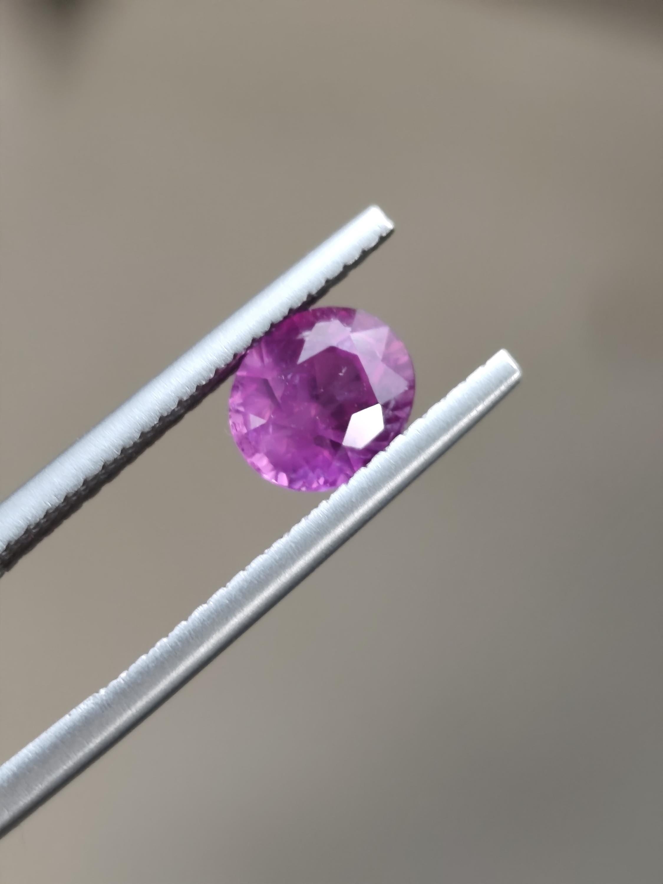 Vivid Hot Pink Sapphire 1.61ct Natural Ceylon Oval Cut Loose Gemstone