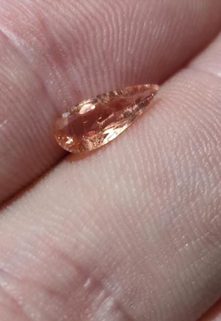 Rare Natural Vayrynenite 0.77 Ct Salmon Pink Pear Gem Afghanistan