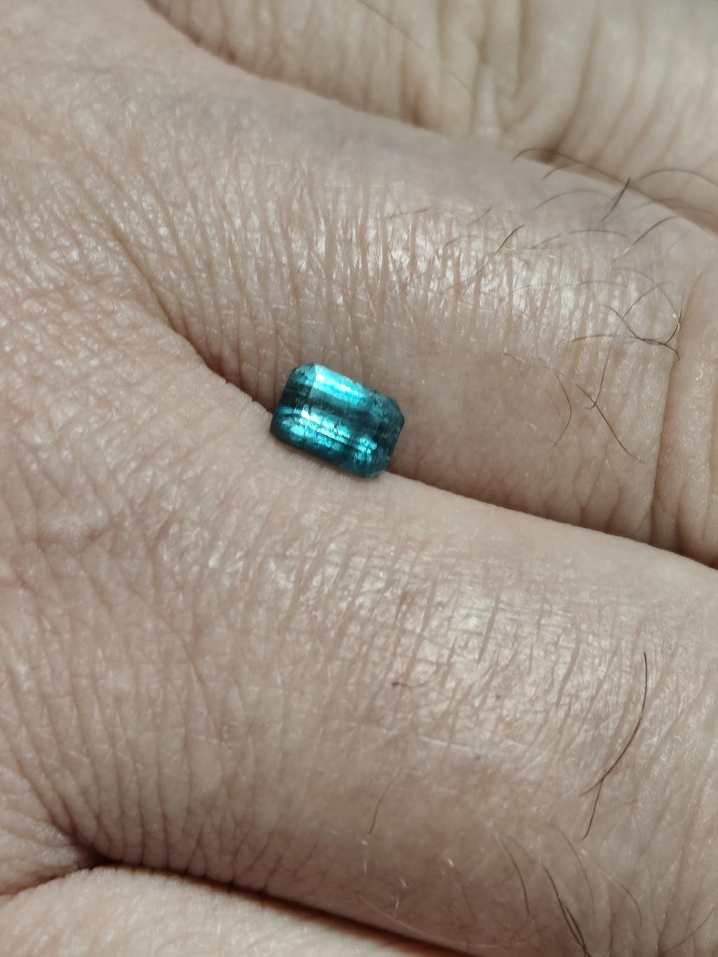 0.92 Ct Natural Afghan Blue-Green Tourmaline – Lagoon Teal Emerald Cut Loose Gemstone