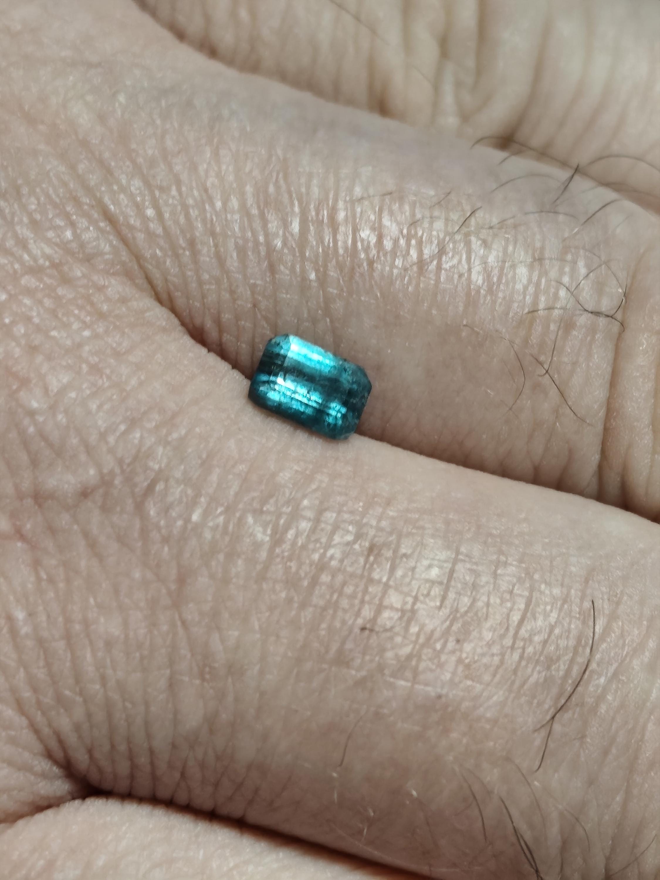 0.92 Ct Natural Afghan Blue-Green Tourmaline – Lagoon Teal Emerald Cut Loose Gemstone
