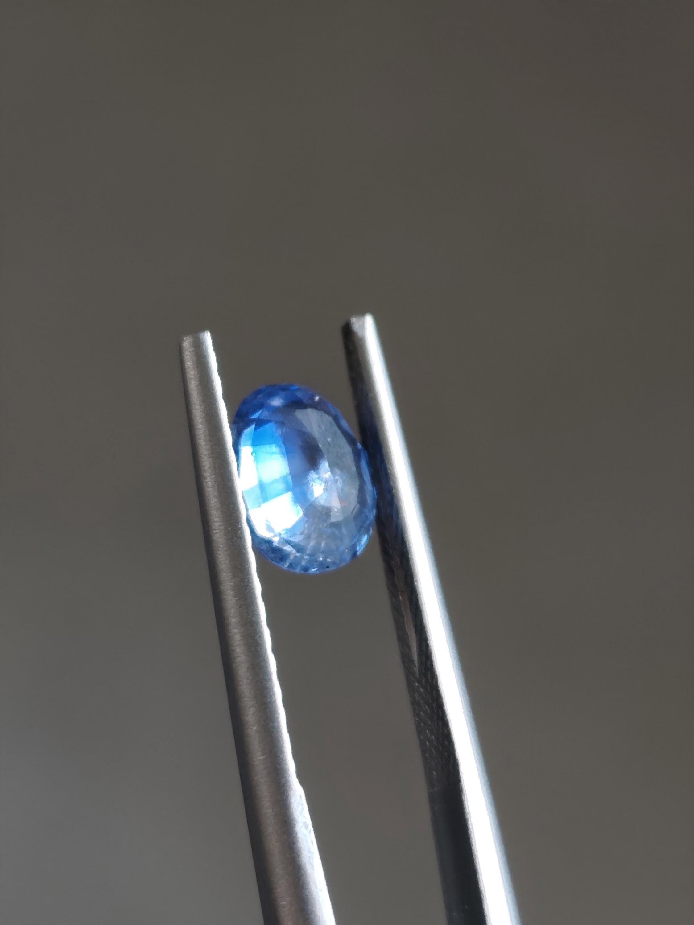 1.56 Ct Natural Cornflower Sky Blue Sapphire Oval Cut Loose Gemstone For Ring Jewelry