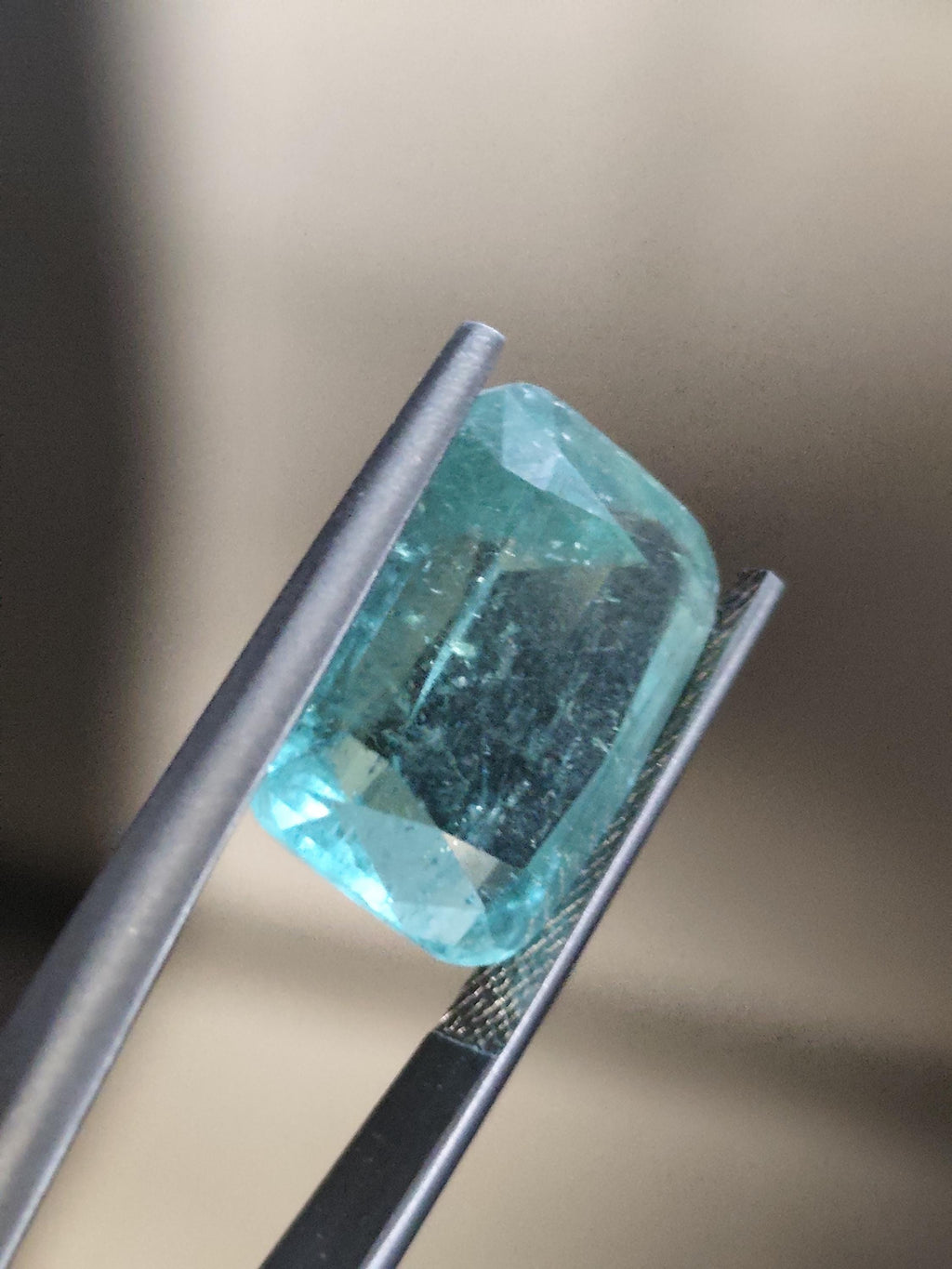 14.30 Ct Natural Seafoam Green Tourmaline Cushion Cut Afghan Loose Gemstone