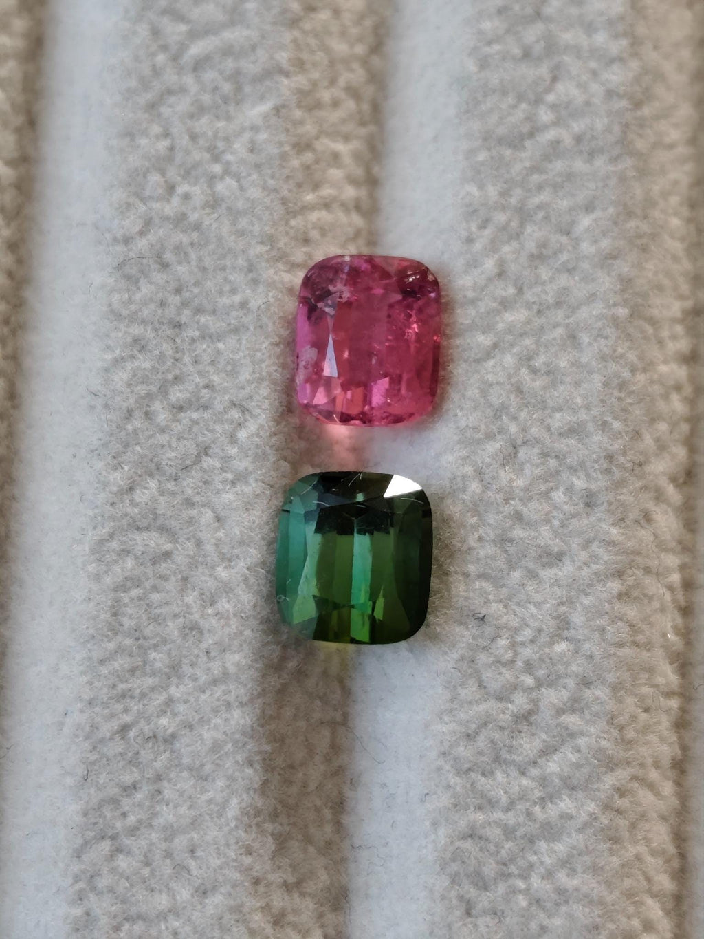 23.30 Ct Natural Afghan Tourmaline Suite | Luxury Matched Pairs | Pink Green Teal Cushion Gemstones