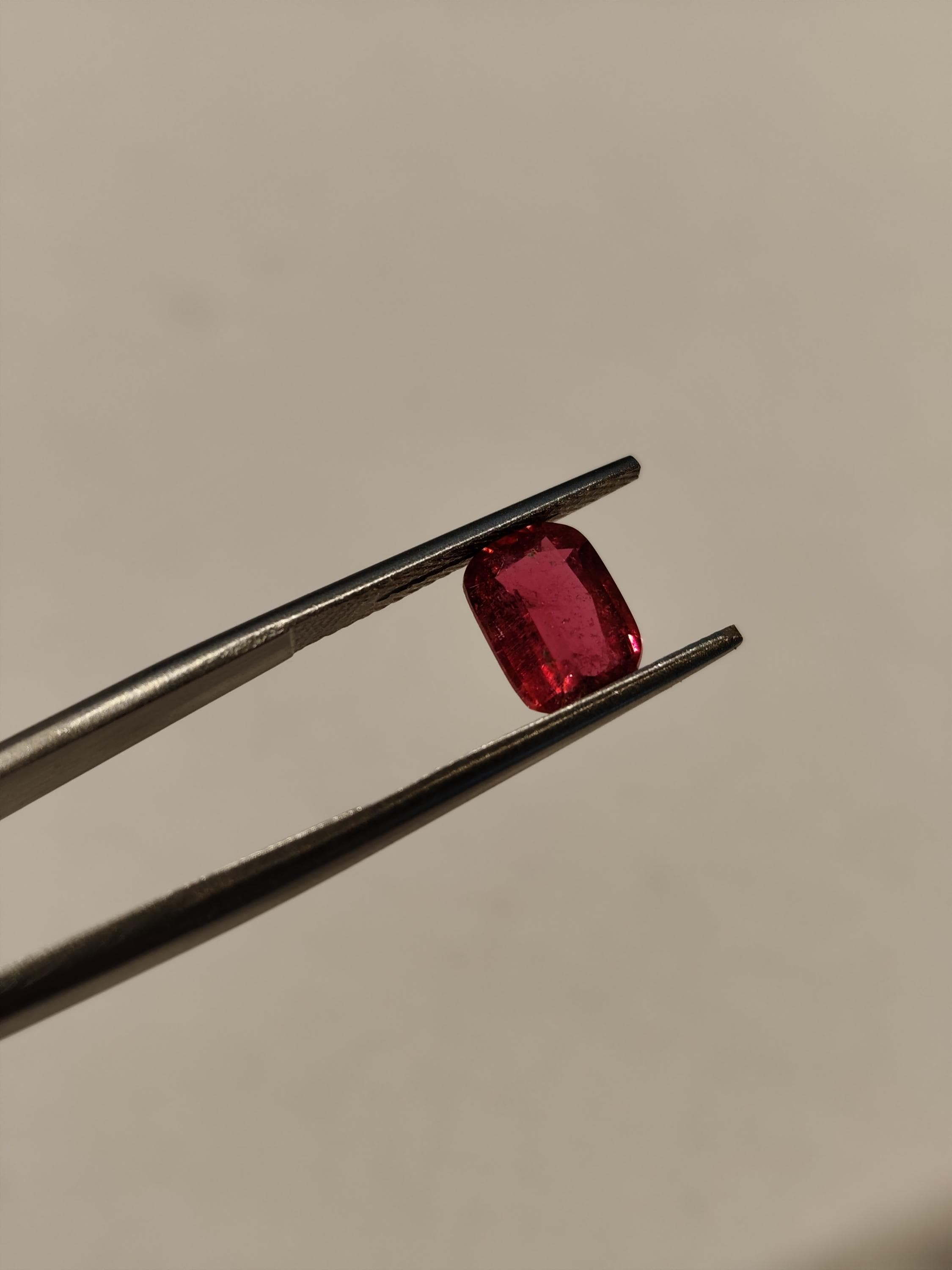 Natural Rubellite Tourmaline 1.73 Ct – Rich Raspberry Red – Cushion Cut – Afghanistan – Loose Gemstone