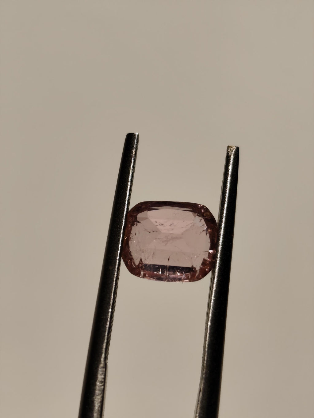 Natural 1.45 Ct Light Pink Tourmaline  Cushion Cut  Afghan Blush Gemstone Loose Stone