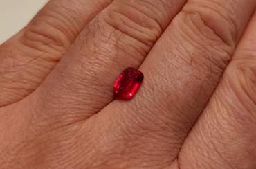 Natural Rubellite Tourmaline 1.73 Ct – Rich Raspberry Red – Cushion Cut – Afghanistan – Loose Gemstone