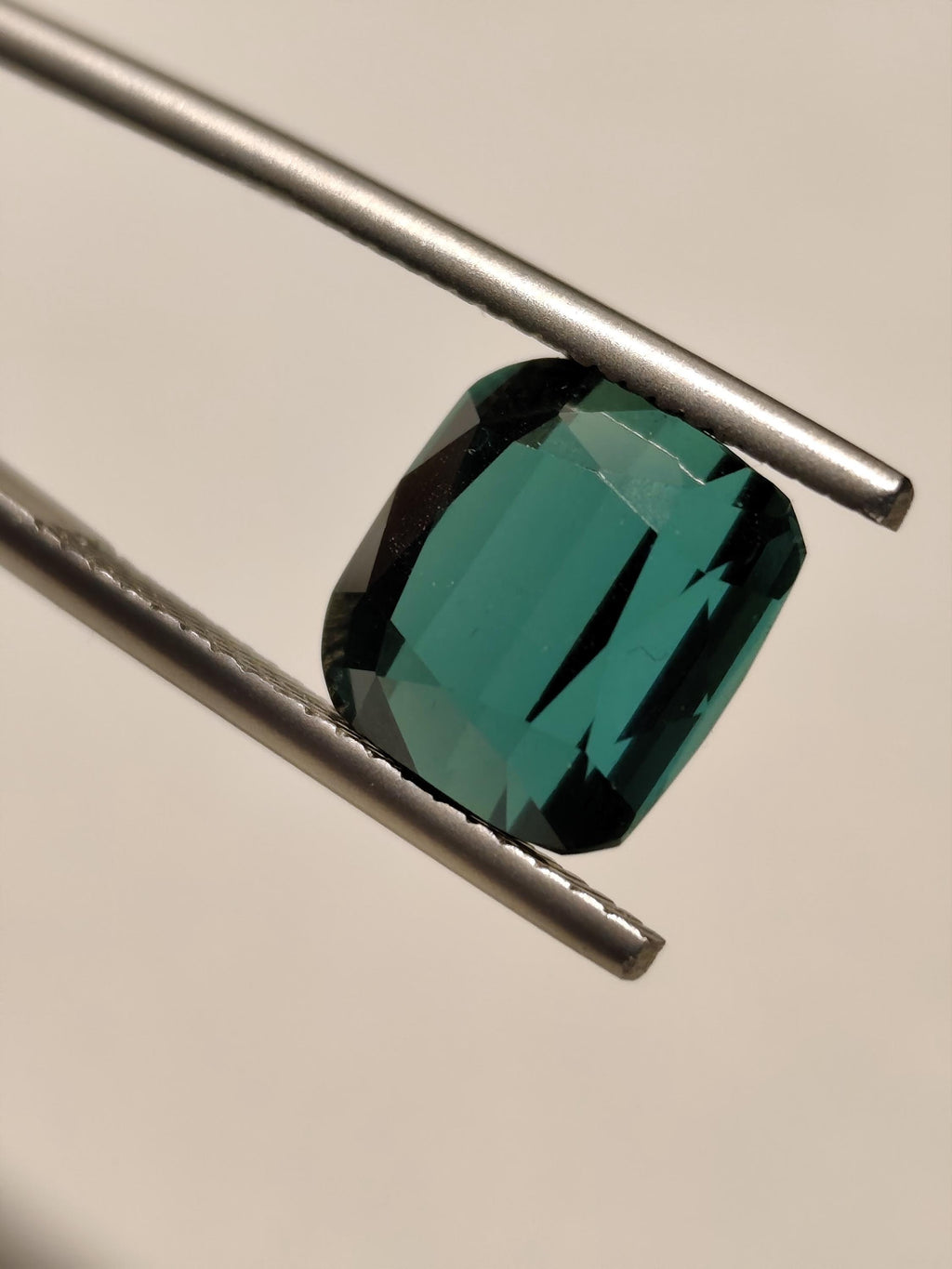 Natural Afghan Teal Tourmaline 6.13 Ct Cushion Cut Clean Bluish Green Gemstone