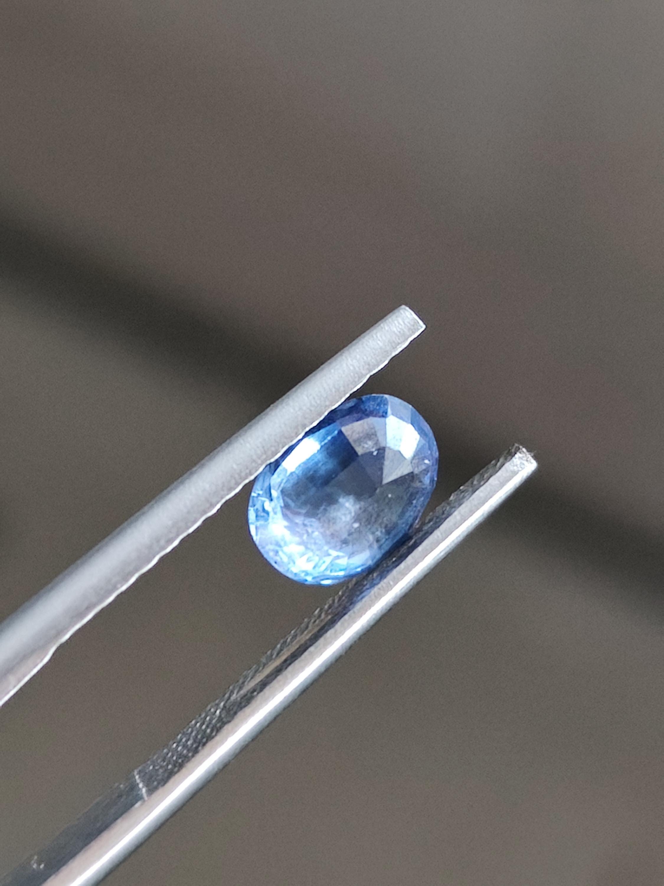 1.56 Ct Natural Cornflower Sky Blue Sapphire Oval Cut Loose Gemstone For Ring Jewelry