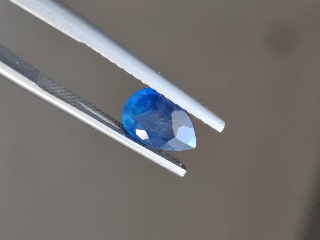 Natural Vivid Electric Blue Sapphire 1.69 Ct Pear Cut Heated Loose Gemstone Certified Corundum