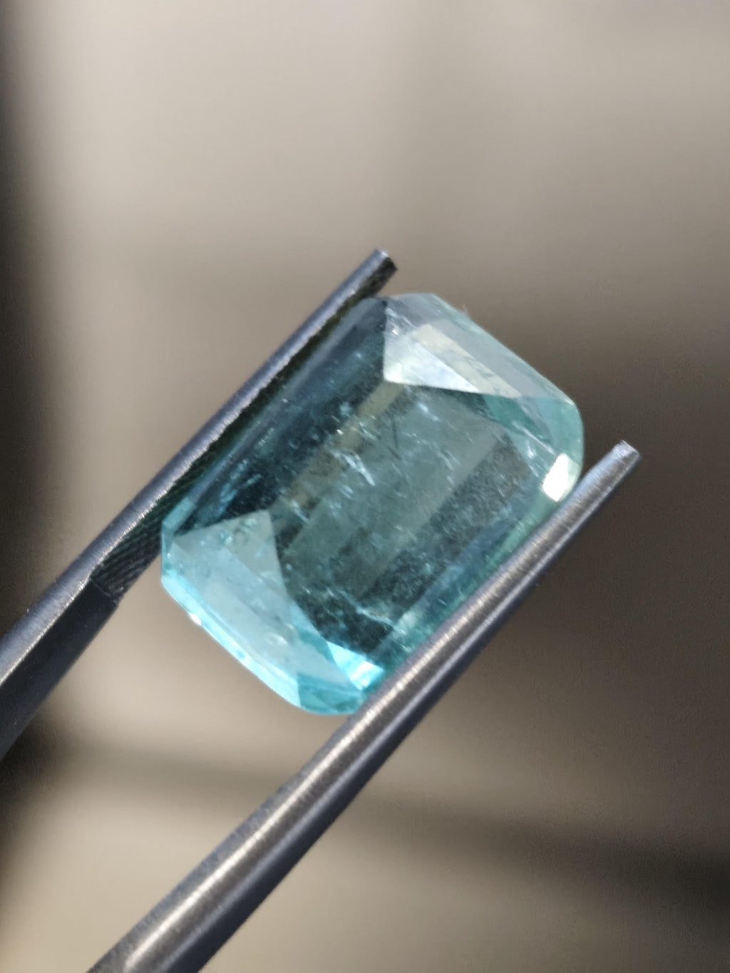 14.30 Ct Natural Seafoam Green Tourmaline Cushion Cut Afghan Loose Gemstone